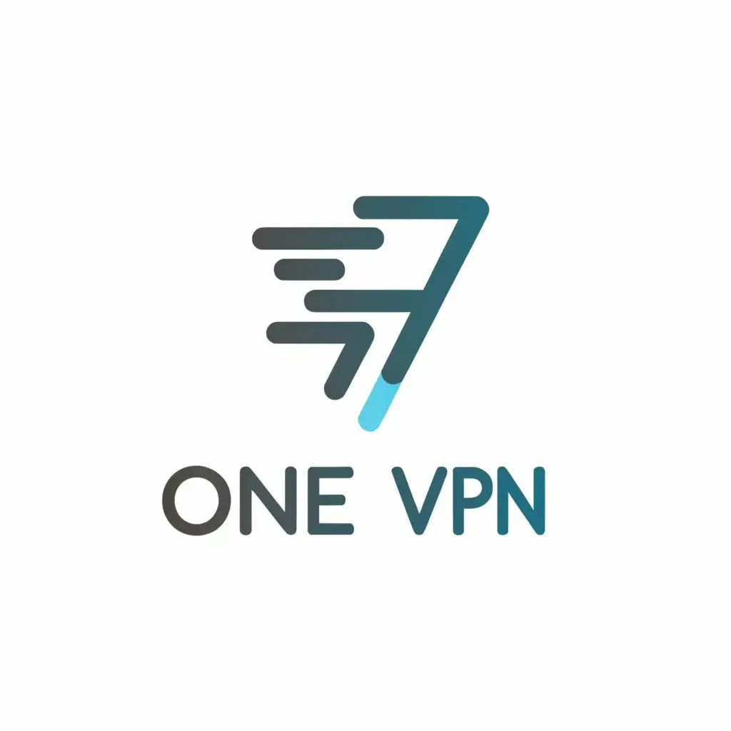 a logo design,with the text "ONE VPN", main symbol: SPEED ,Minimalistic,be used in Internet industry,clear background