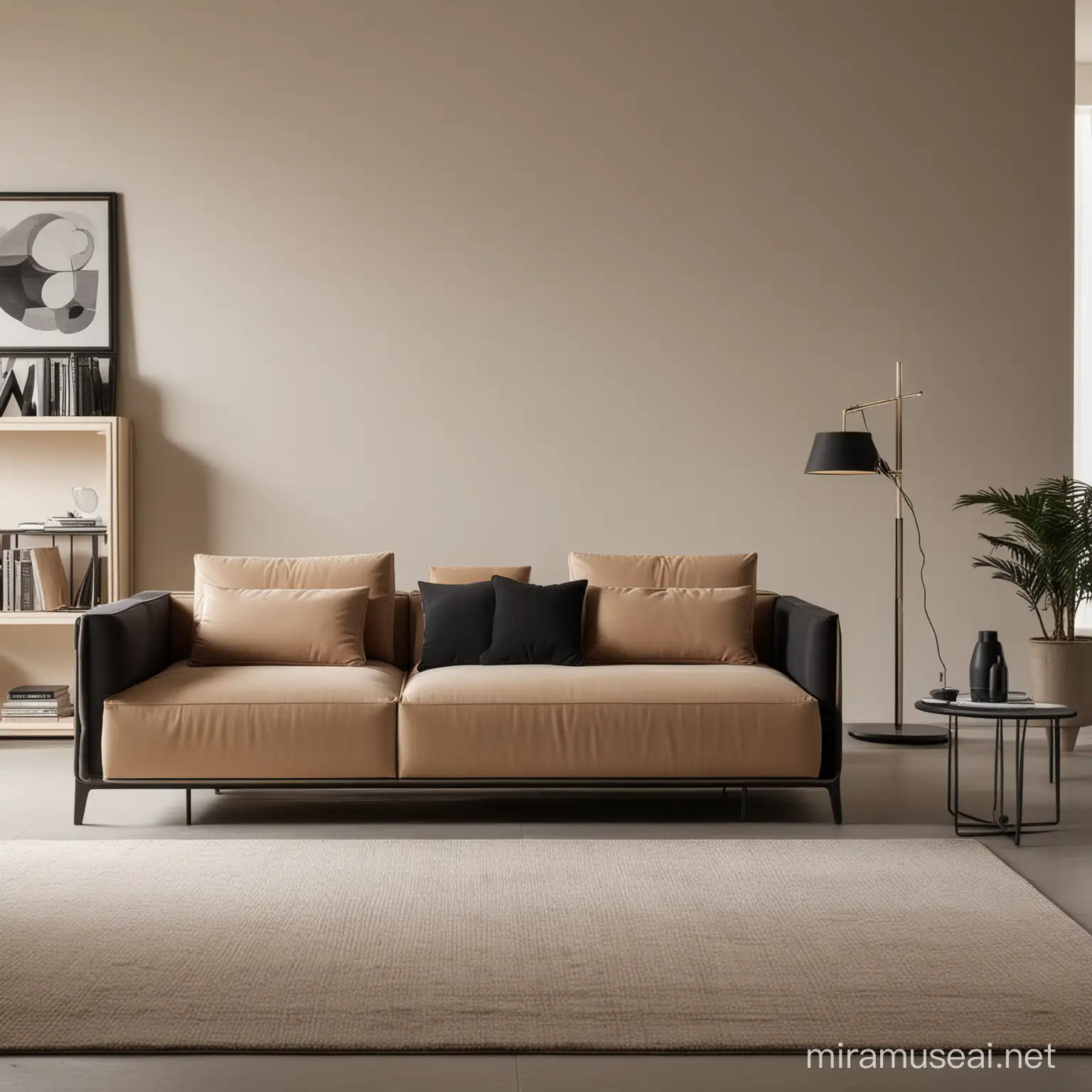 Luxury Italian Style 4Seat Modular Sofa with Multipurpose Design