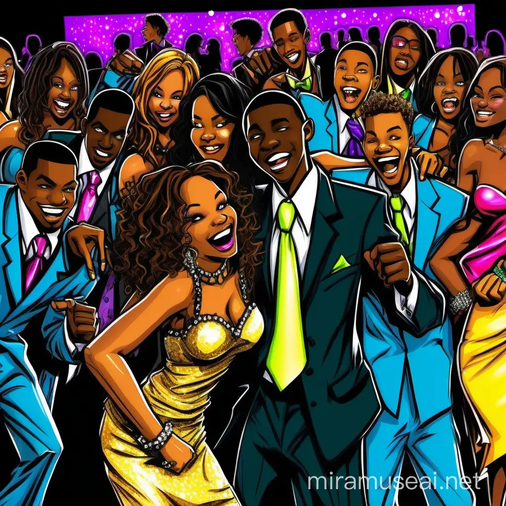 Late 2000s Hood Ghetto Fabulous Prom Flashy Suits and Stunning Smiles