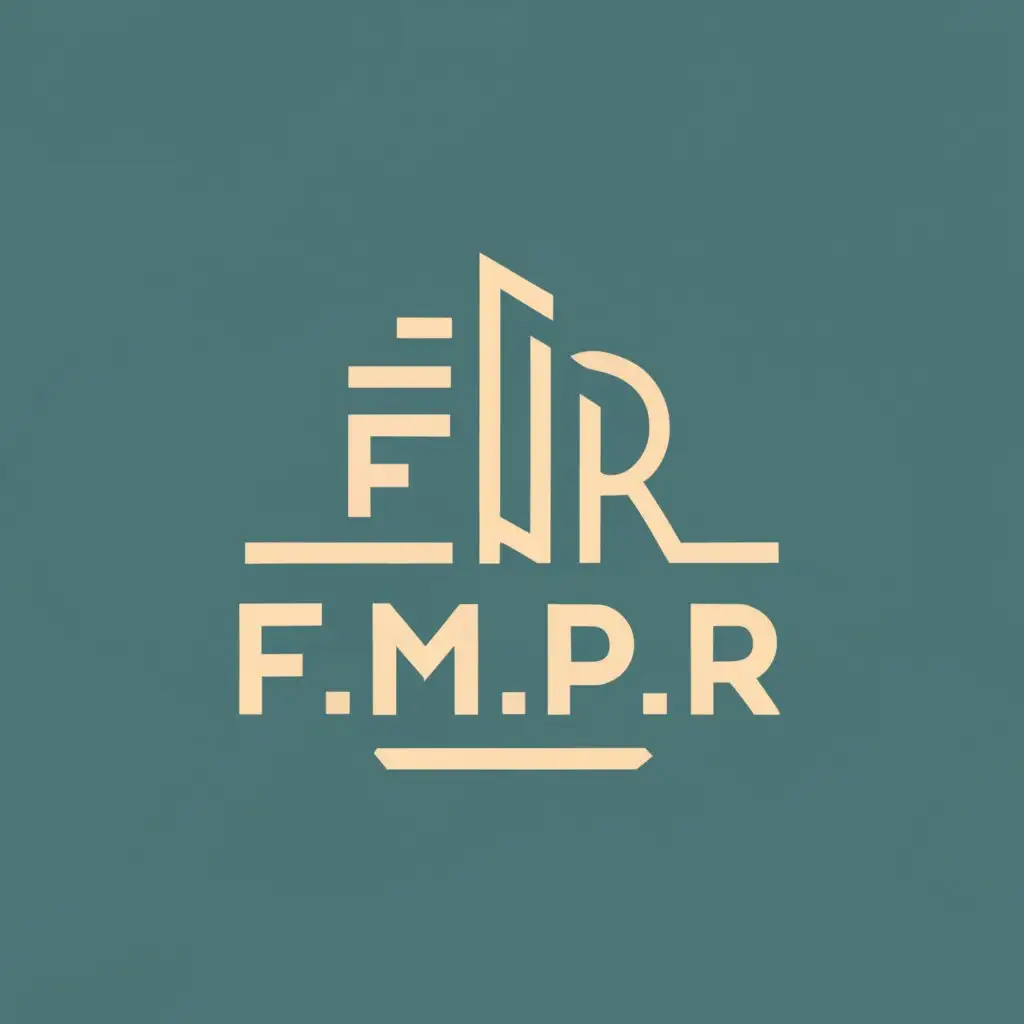 logo, logo, perspective logo of a skyscraper and Moroccan door, with the text "F.M.P.R", typography, be used in education