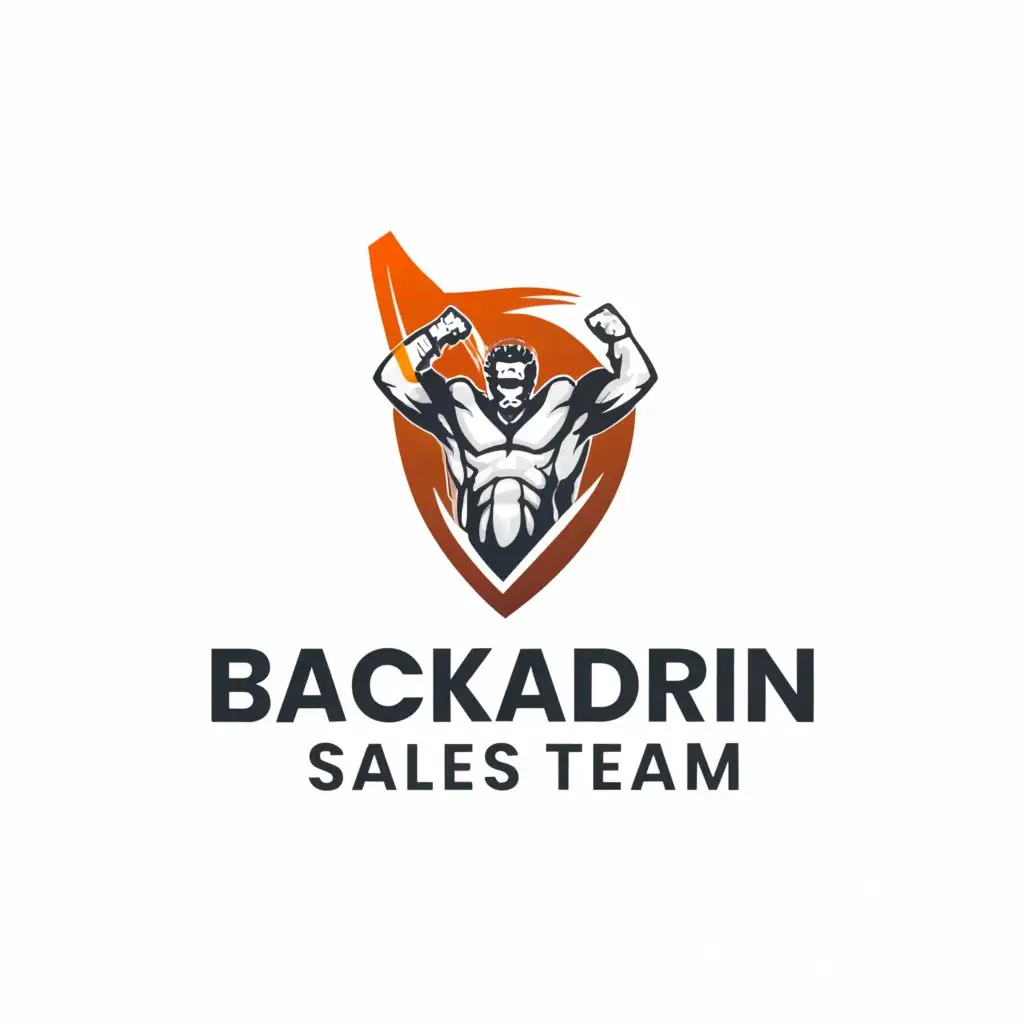 a logo design,with the text "backaldrin Sales Team", main symbol:power,Moderate,clear background