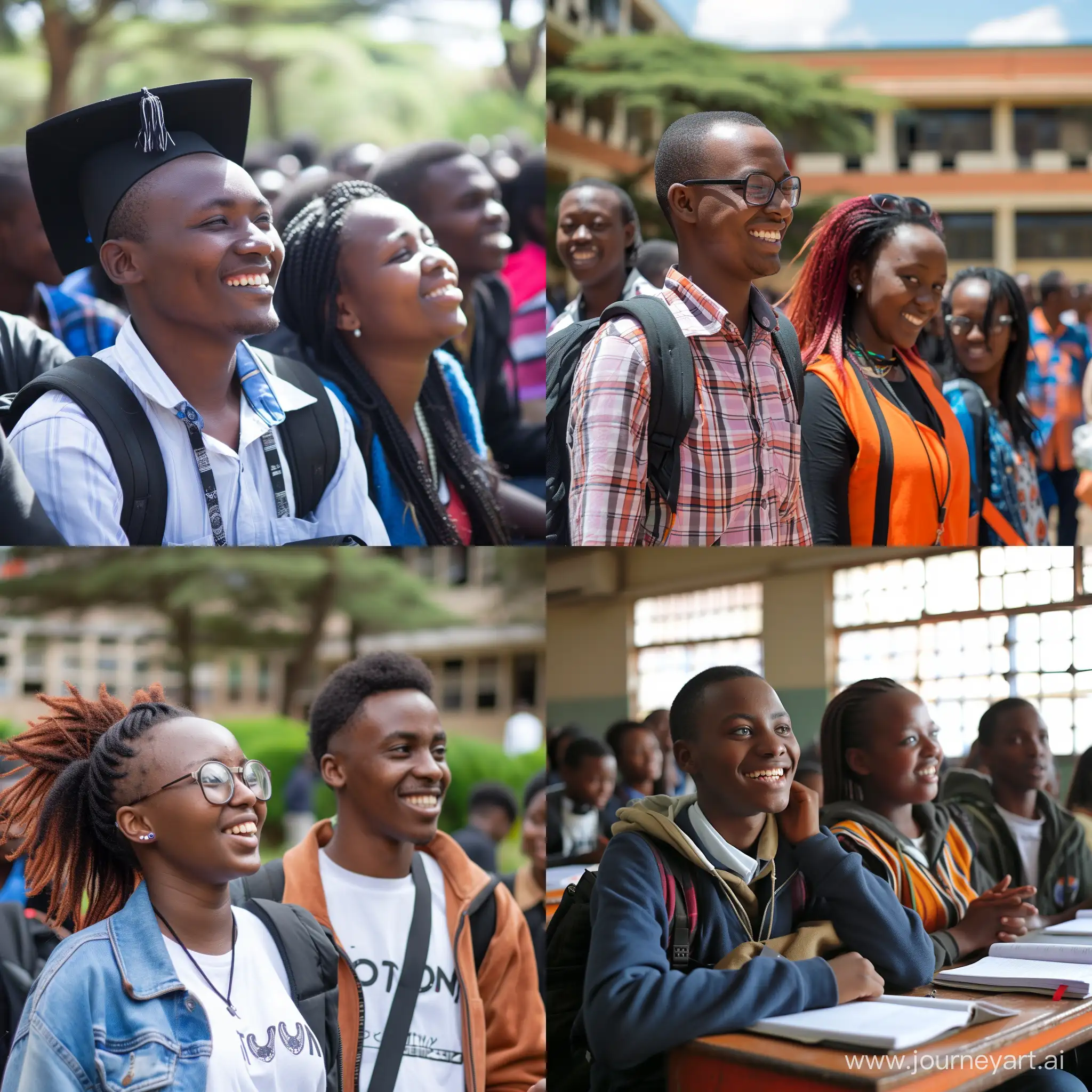 Happy college students at NAIROBI INSTITUTE OF TECHNOLOGY