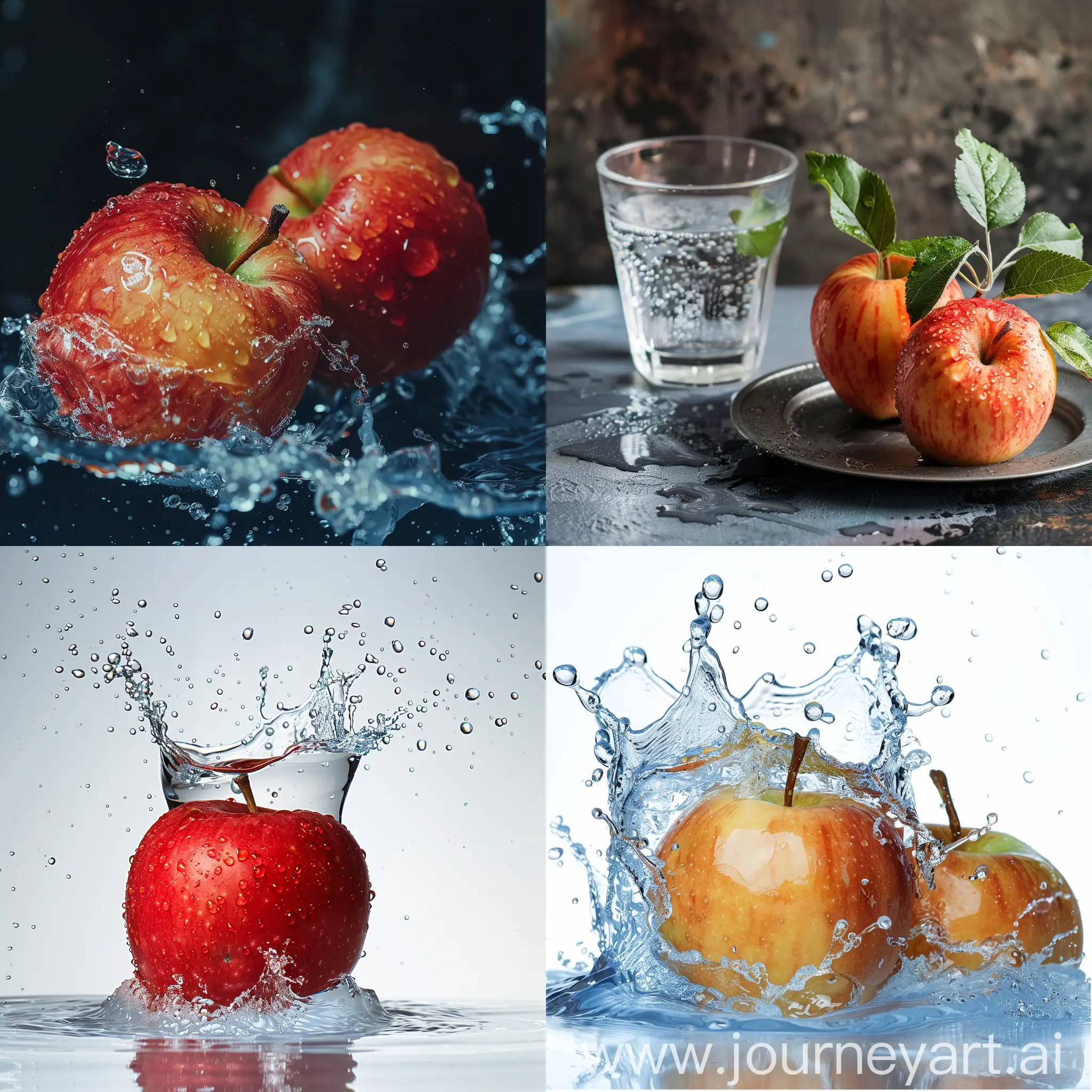 Fresh-Red-Apples-and-Clear-Water-Still-Life-Composition