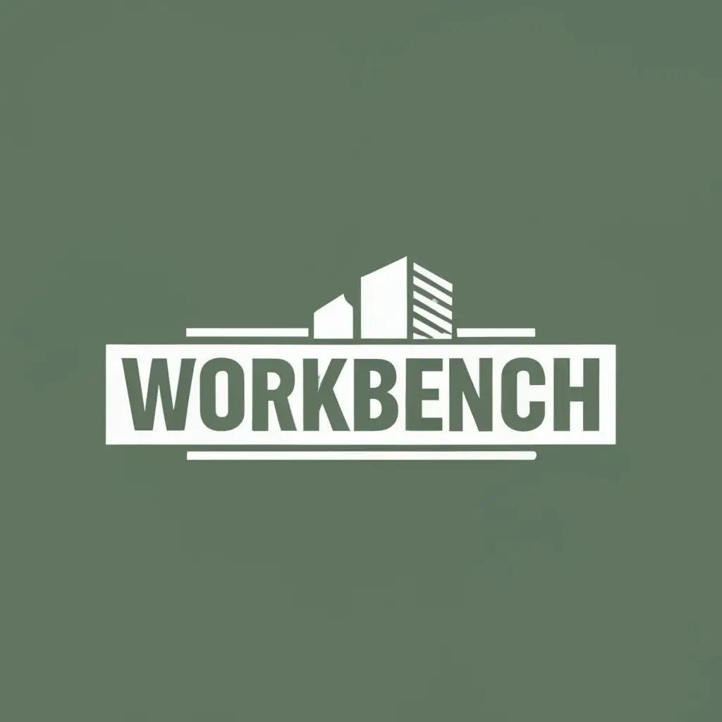 logo, building, with the text "Workbench", typography, be used in Real Estate industry