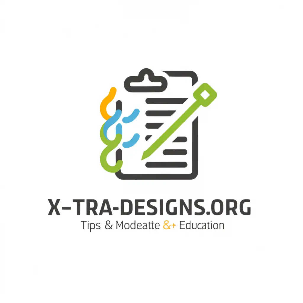 a logo design,with the text "x-tra-designs.org", main symbol:Tips,Moderate,be used in Education industry,clear background
