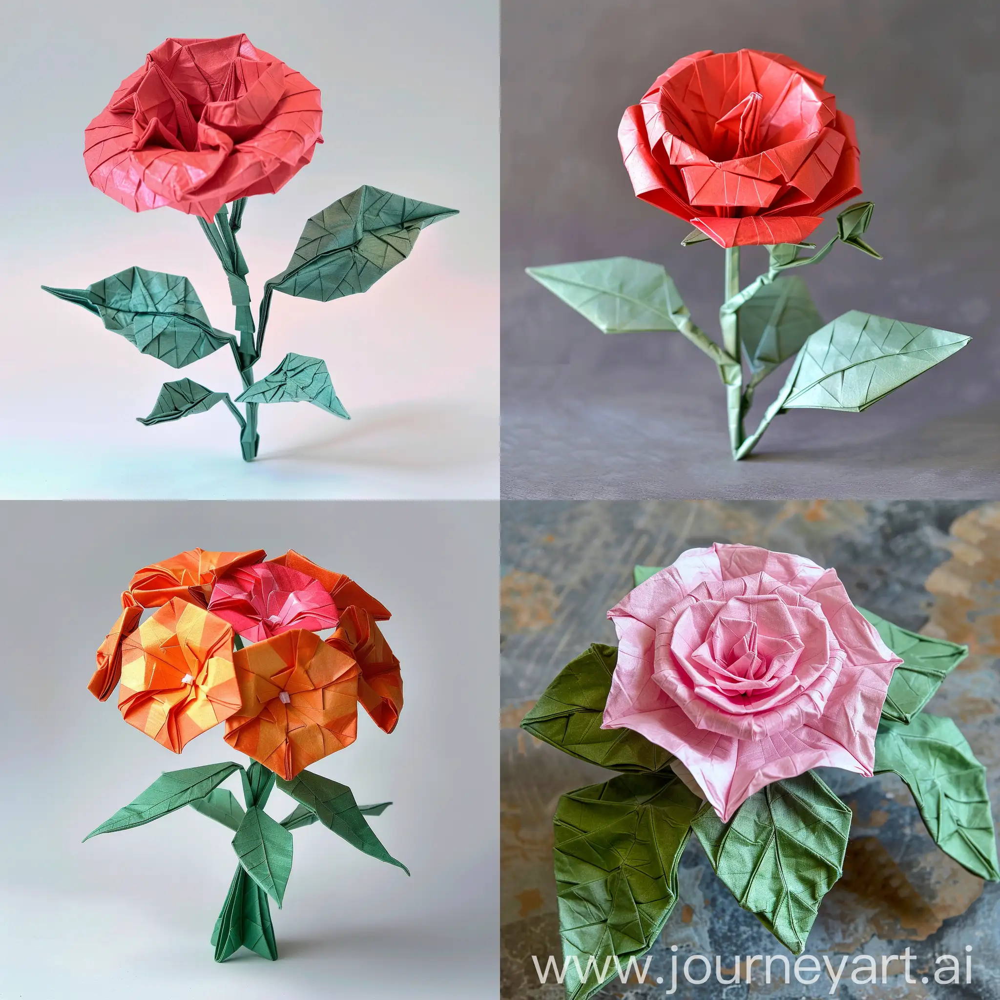 Vibrant-Roselle-Flower-Origami-Art