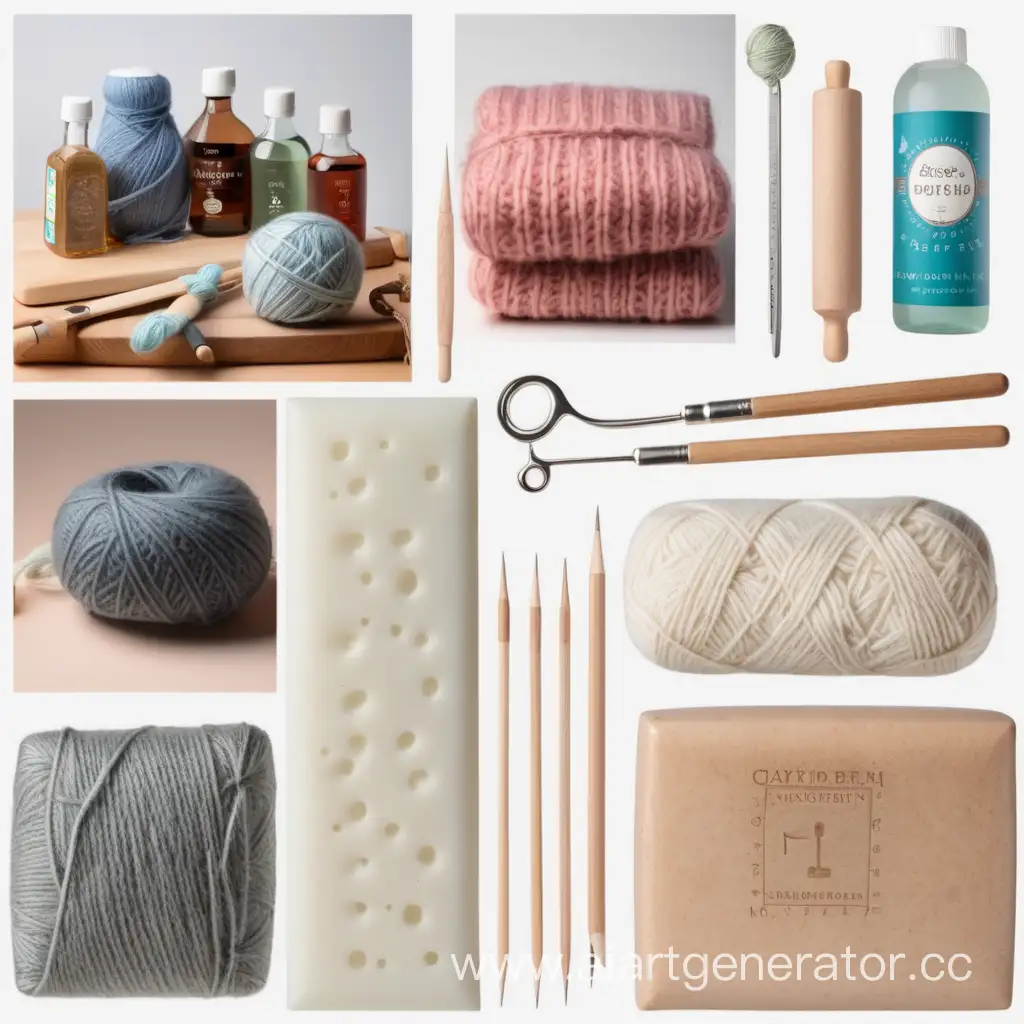 Row-of-Drawing-Knitting-and-Soap-Making-Materials