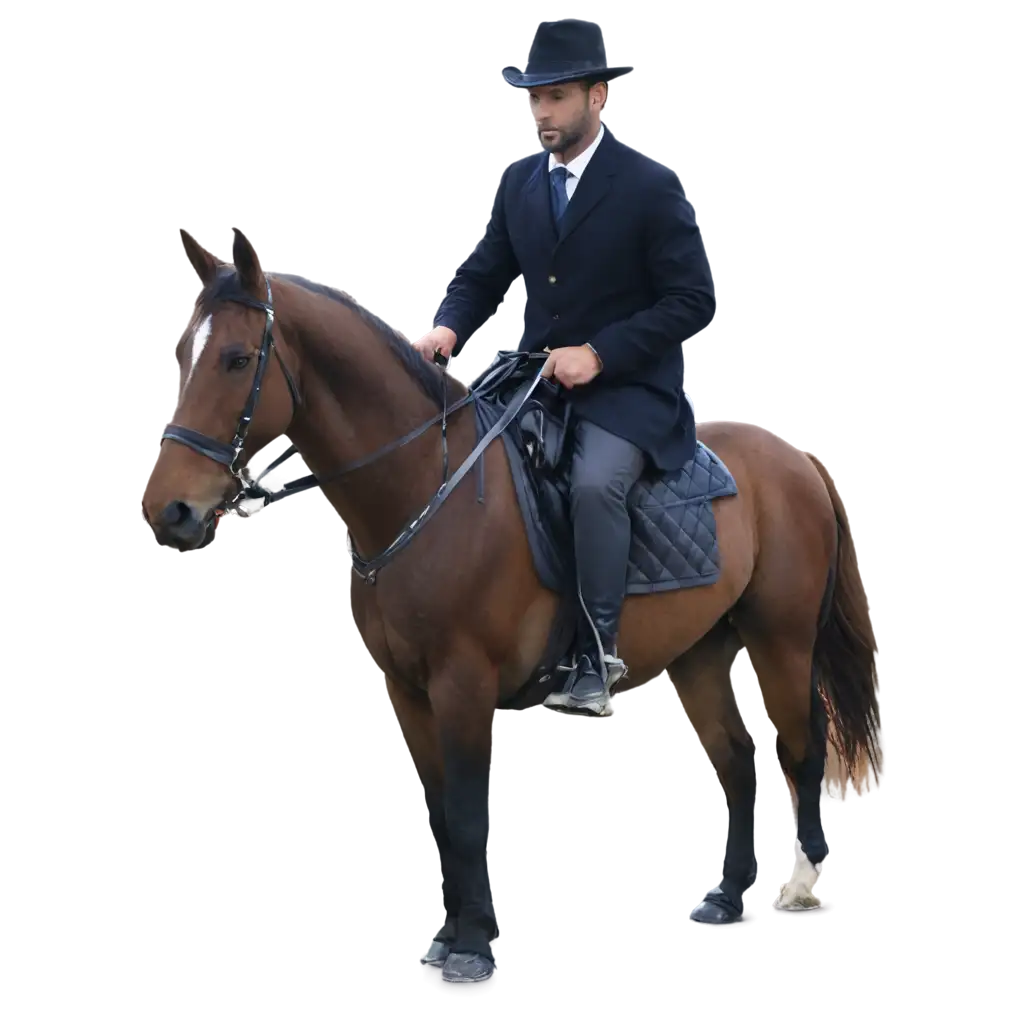 Equestrian-Adventure-in-High-Resolution-A-Man-Riding-a-Horse-PNG-Image