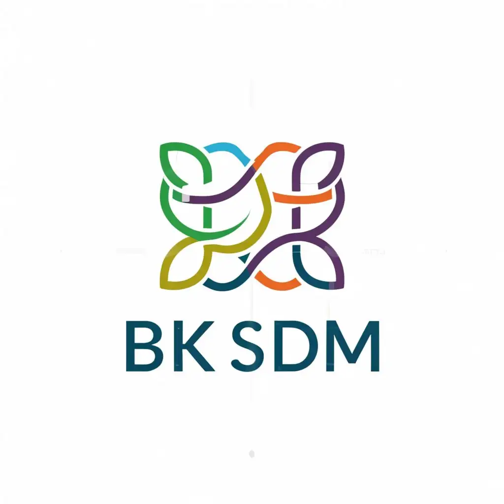 a logo design,with the text "BKPSDM", main symbol:human