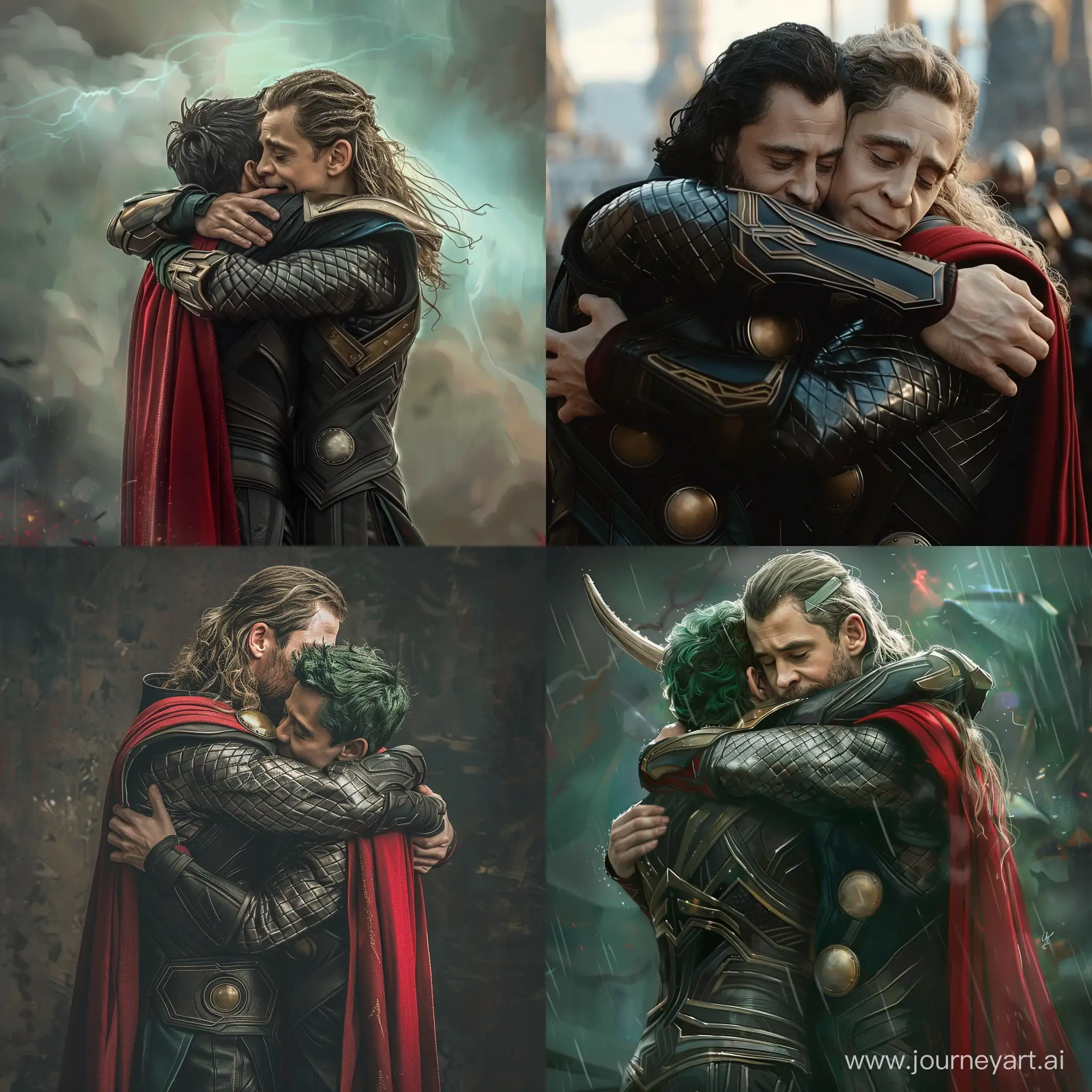Thor hugging Loki