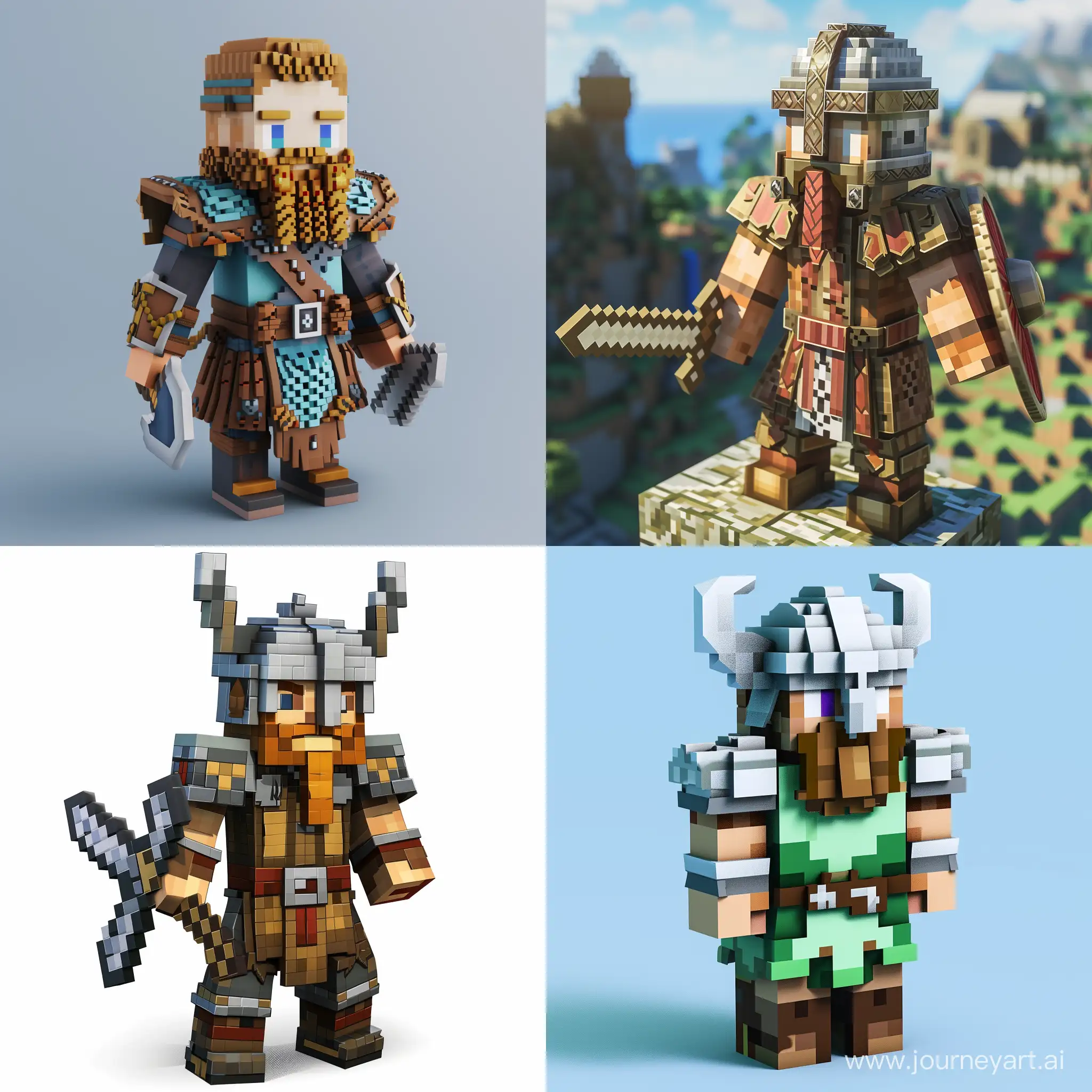 Mythological-Fusion-in-Custom-Minecraft-Skins-Scandinavian-Egyptian-and-Slavic-Themes