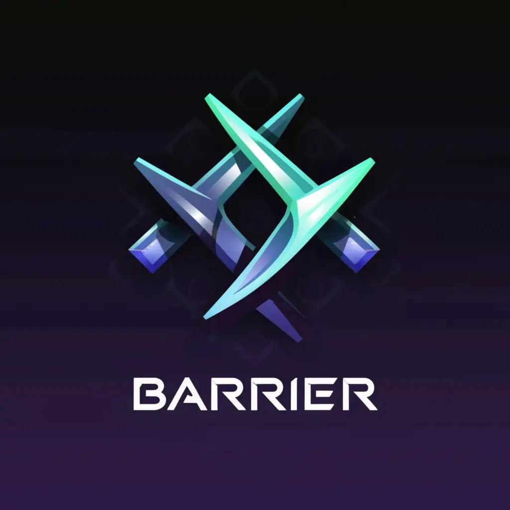 a logo design,with the text "Barrier", main symbol:Place a barrier that prevents opponents from passing through a specific square for 30 seconds.,complex,clear background