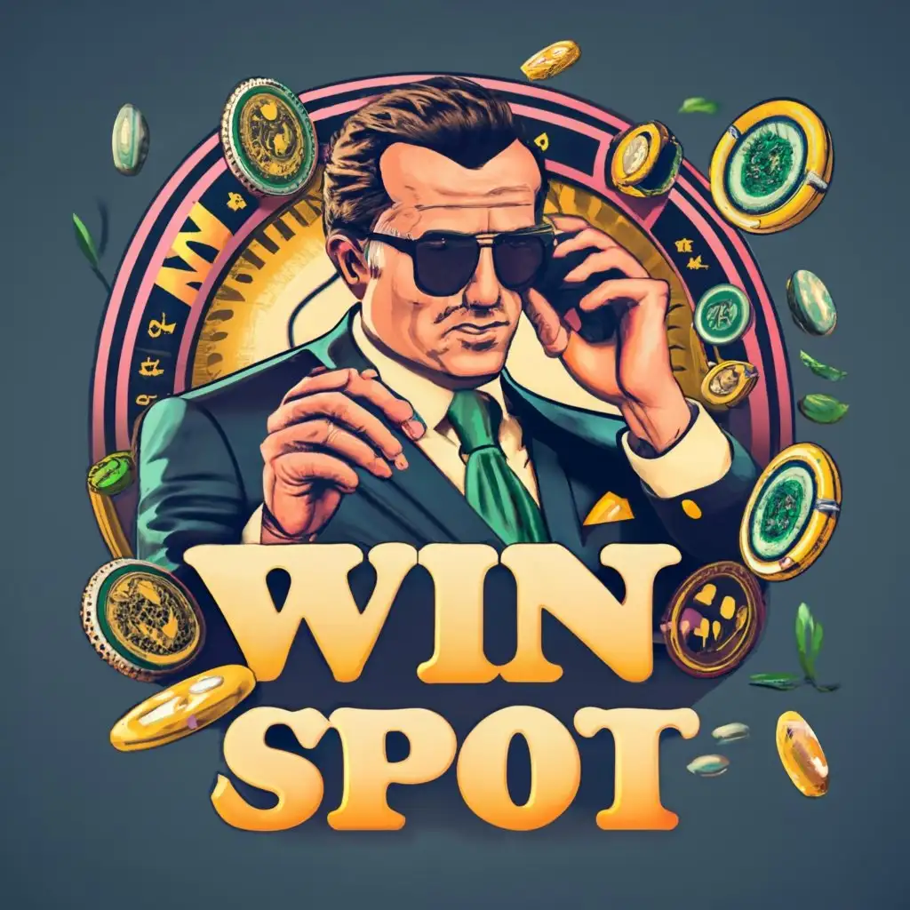 LOGO Design for Win Spot Hyperrealistic 3D Mafia Style with Dark Colors ...
