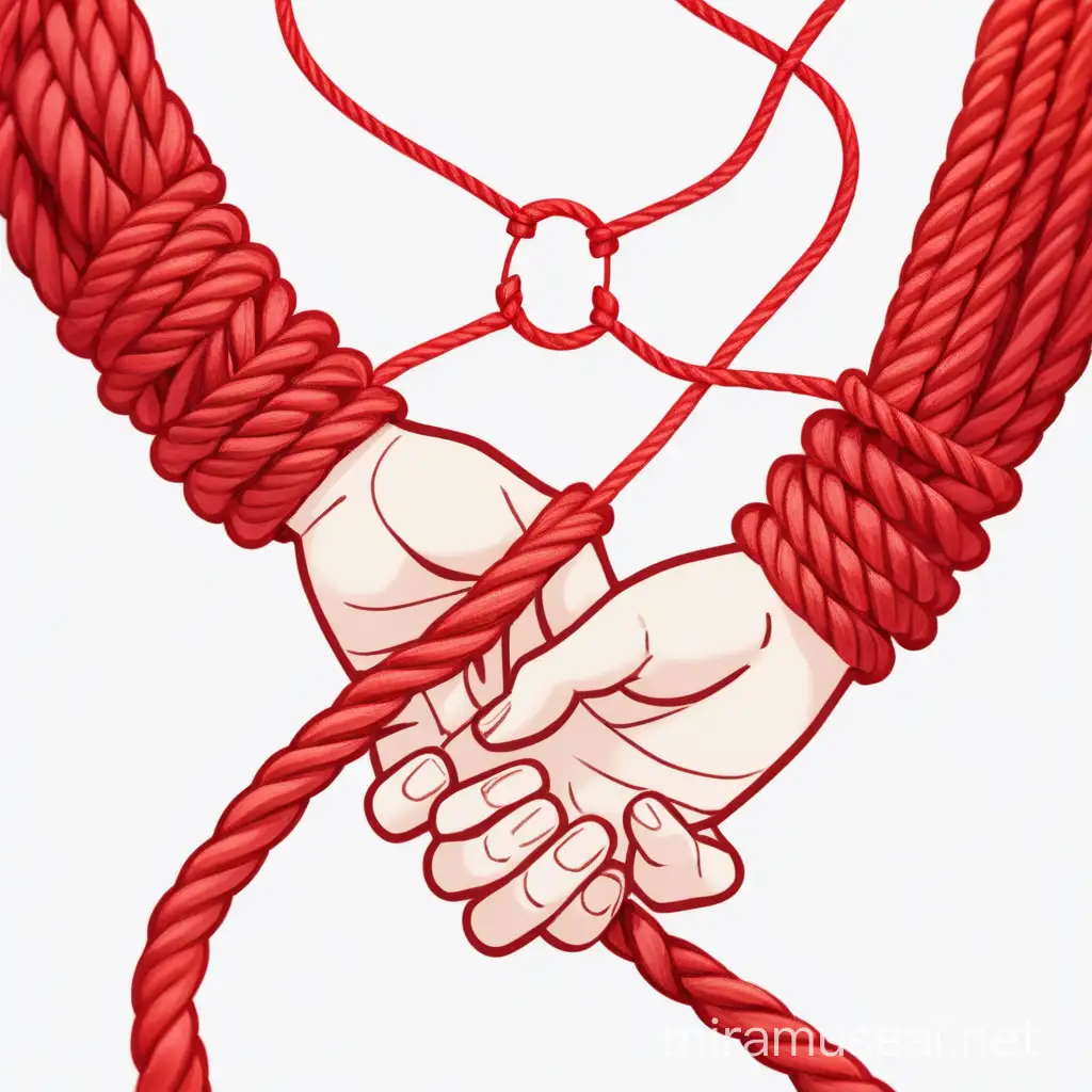Connected Red String Decoration