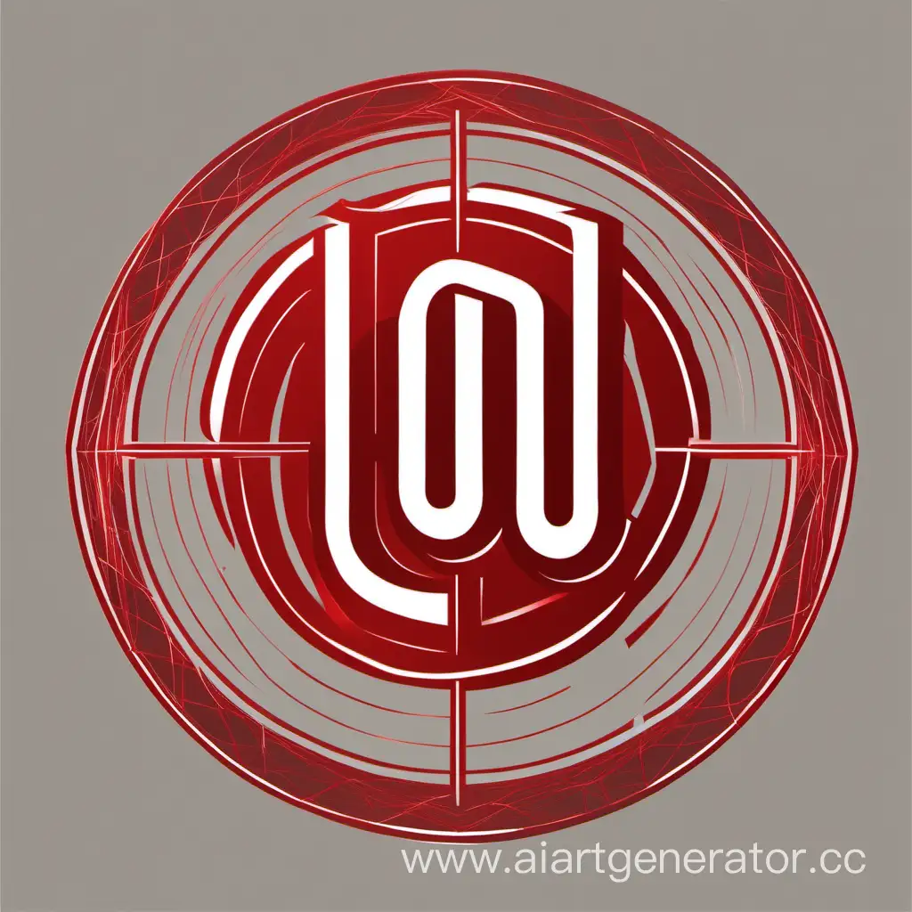 Логотип для рок группы IONU красный с обводкой соединен