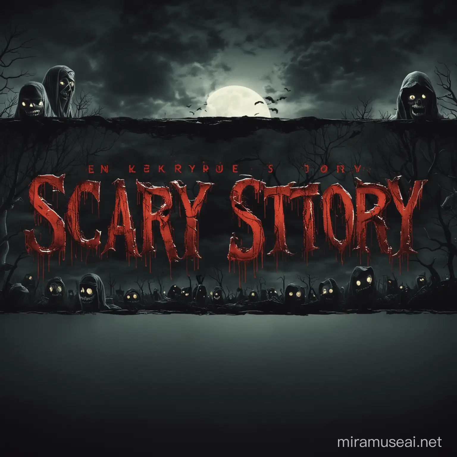 Scary story youtube channel banner 