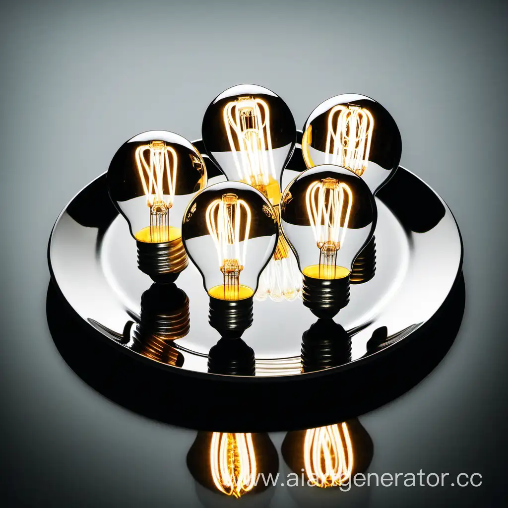 light bulbs on a plate