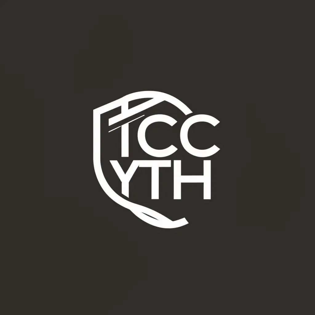a logo design, with the text 'TCC YTH', main symbol: Letters inside circle, Minimalistic, to be used in Nonprofit industry, clear background