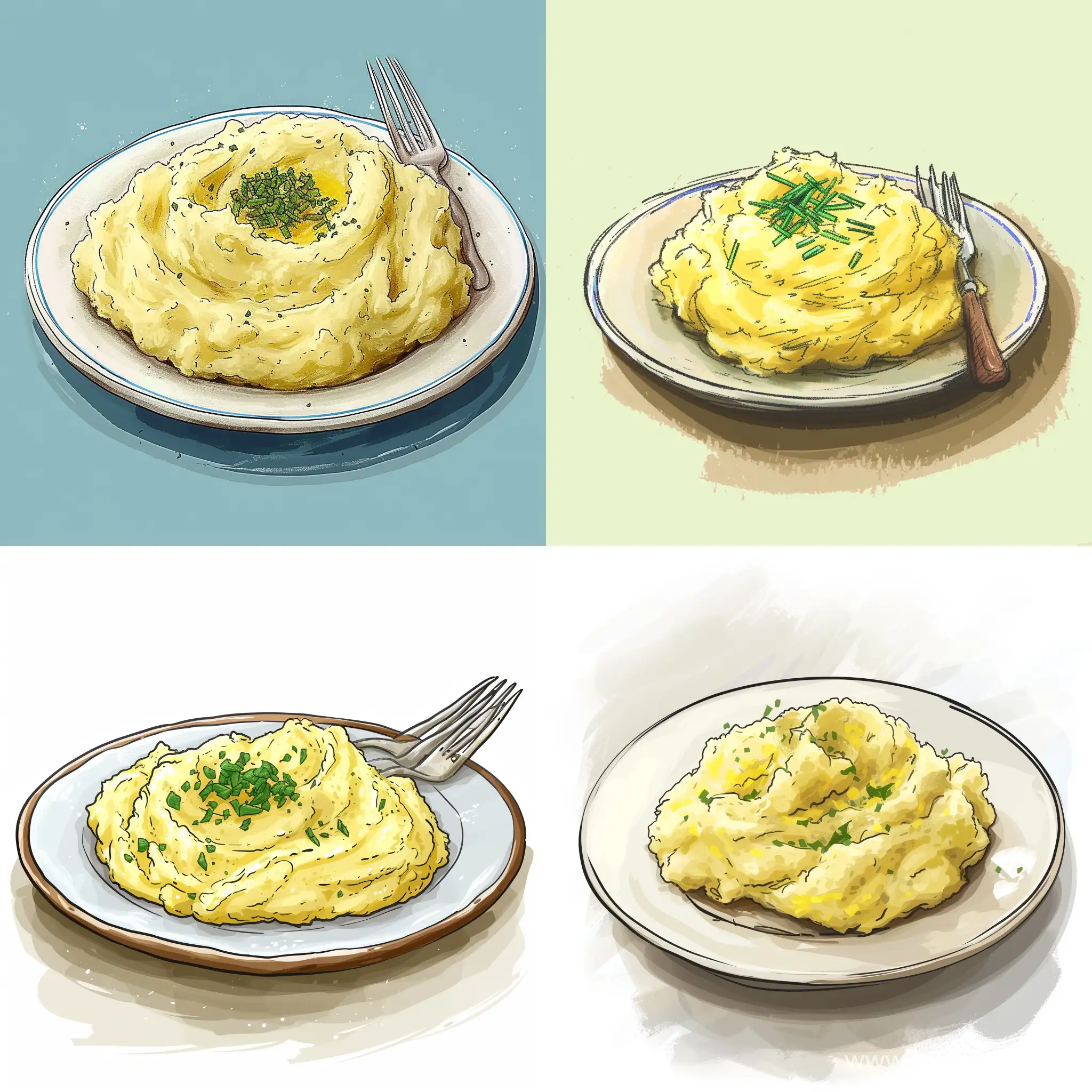 Plate-of-Creamy-Mashed-Potatoes-Comfort-Food-Delight