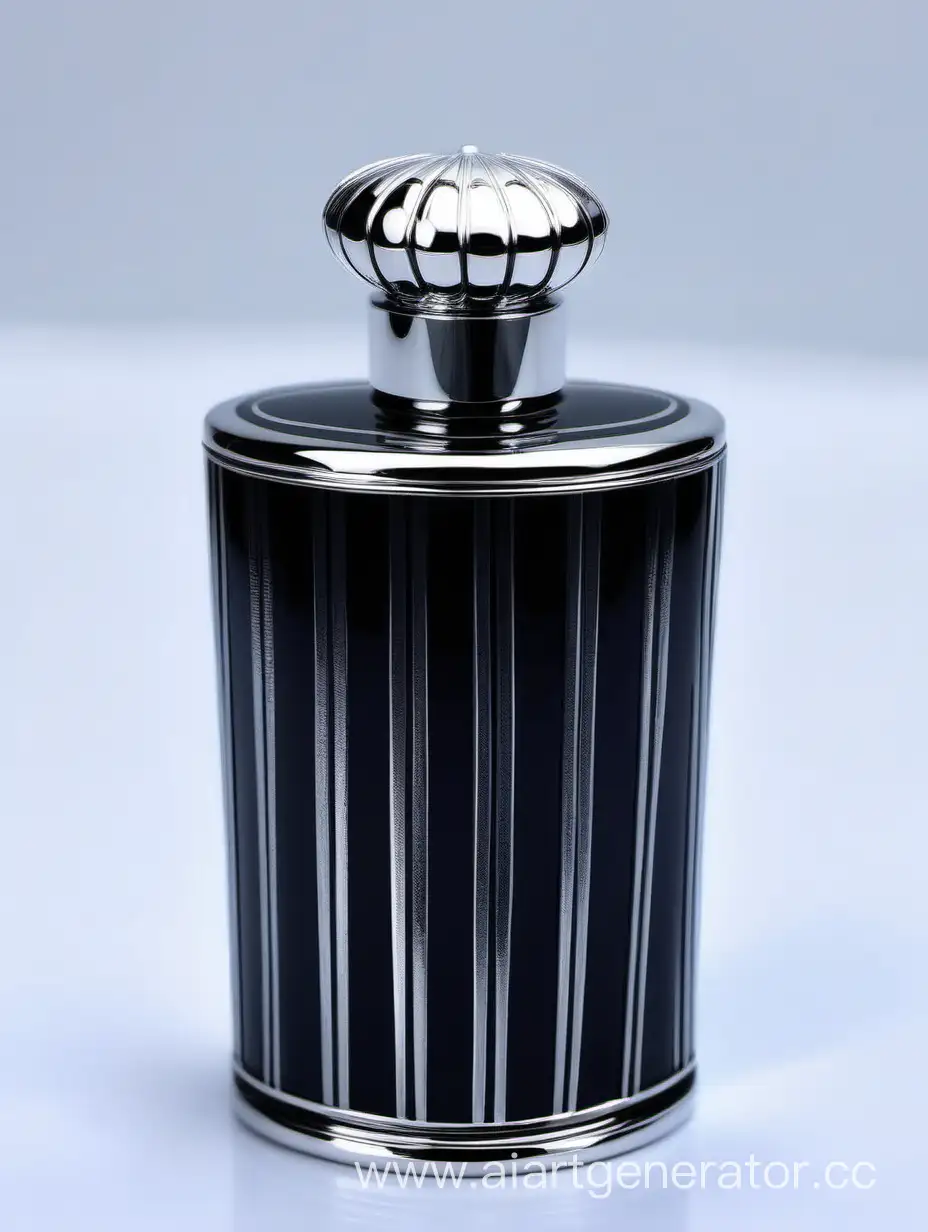 Luxurious-Zamac-Perfume-Bottle-with-Ornamental-Black-and-Royal-Turquoise-Design