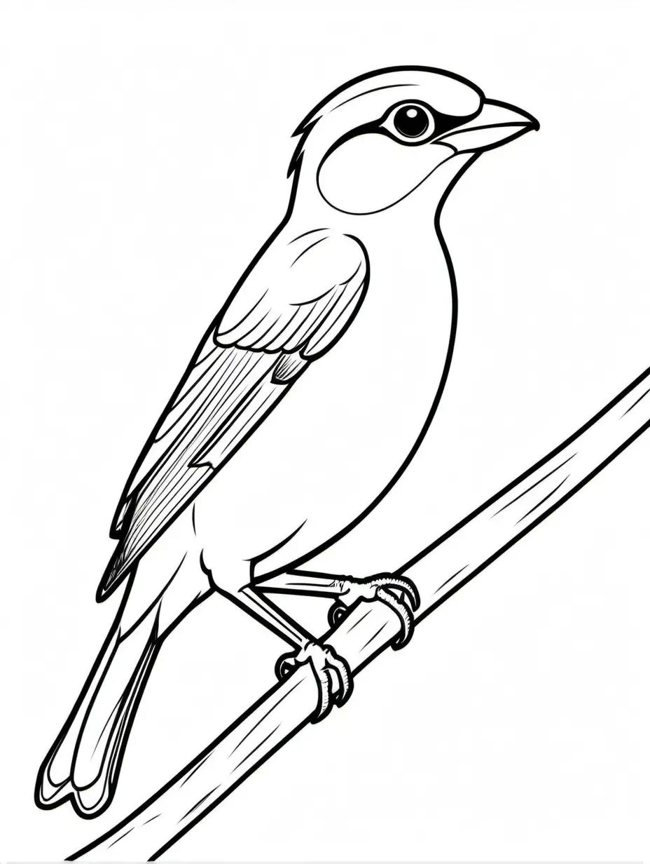 Simple-Bananaquit-Coloring-Page-on-White-Background