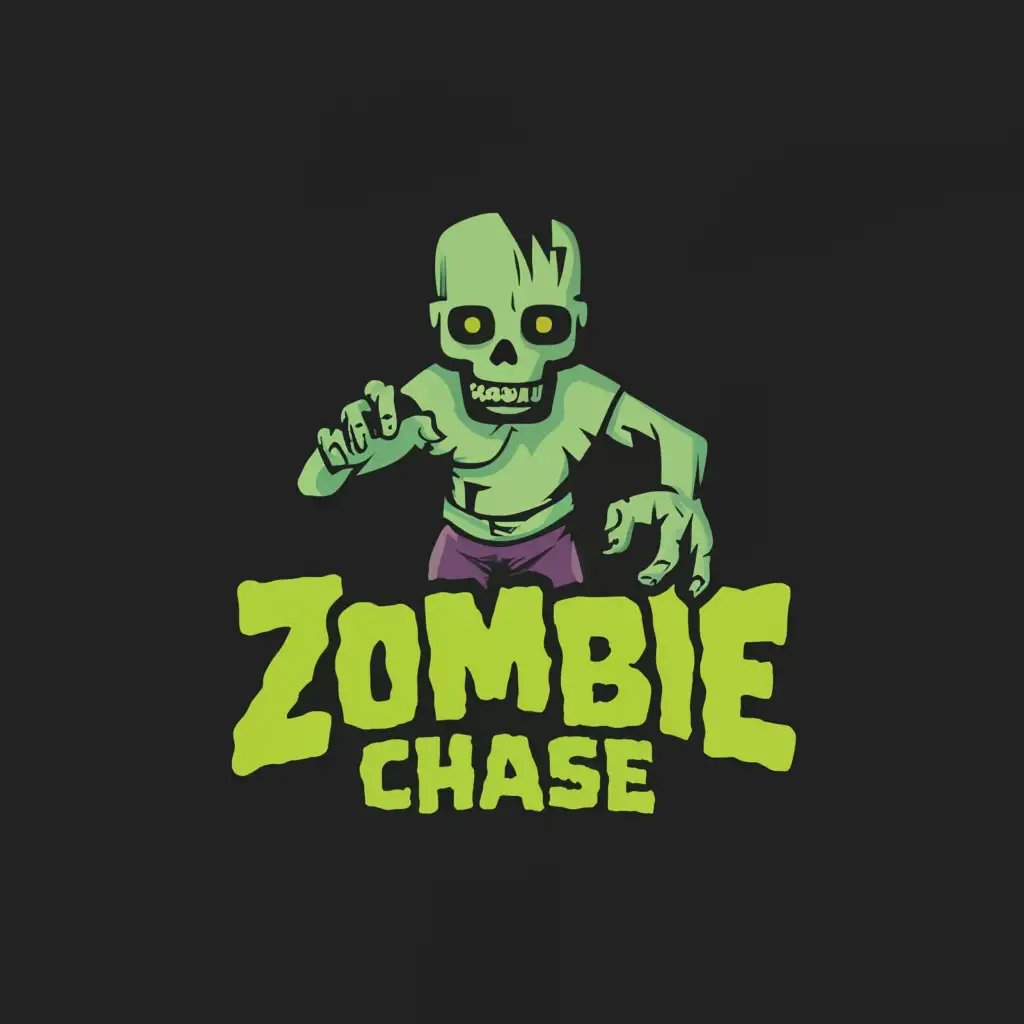 LOGO-Design-For-Zombie-Chase-Featuring-a-Creepy-Zombie-on-a-Clear-Background
