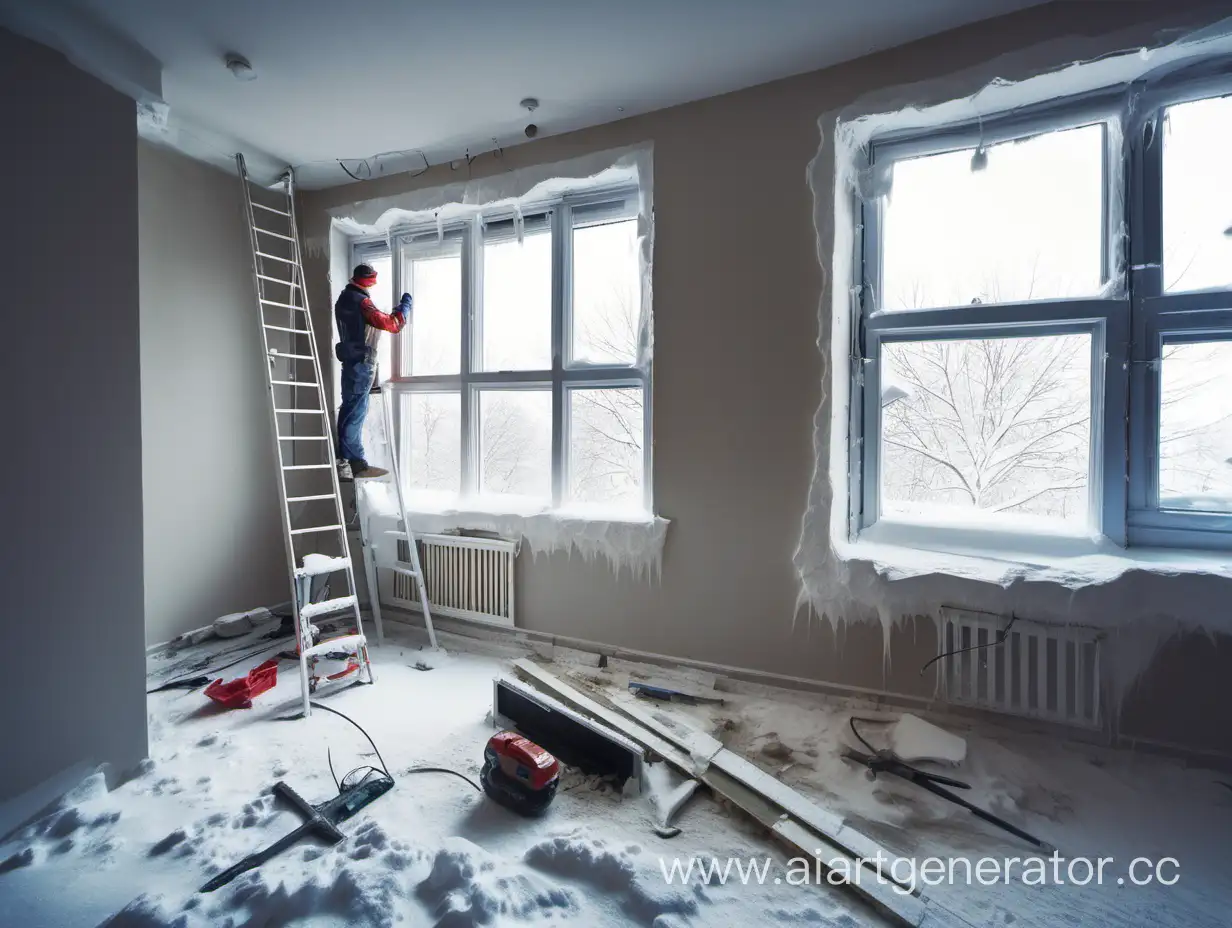 ремонт квартиры зимой



