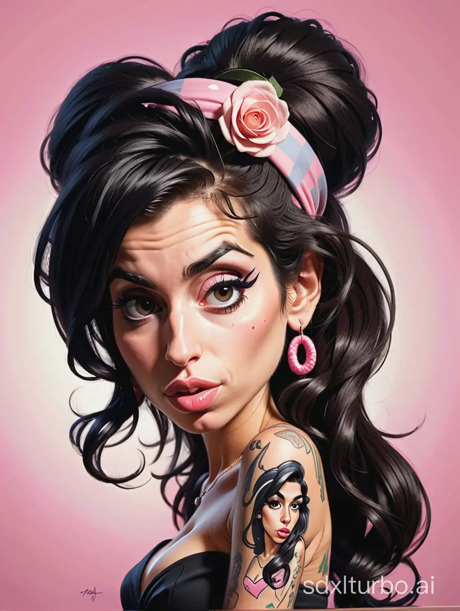 Caricature of Amy Winehouse