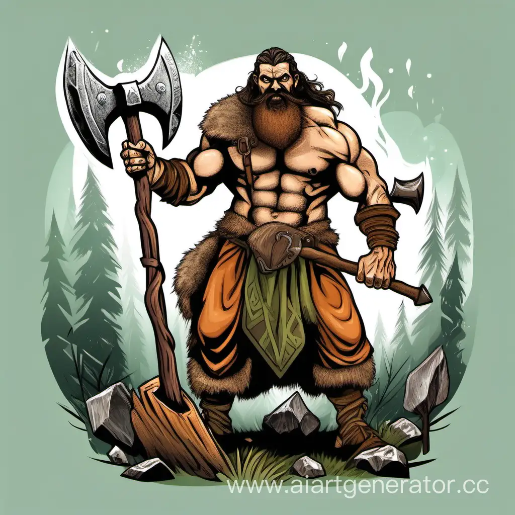 Powerful-Druid-Warrior-Wielding-a-Hand-Axe