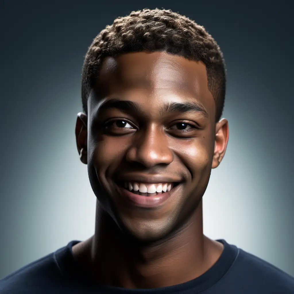 ultra realistic image of a black man of a fraternity, faded hair cut, light skin, menacing smile
