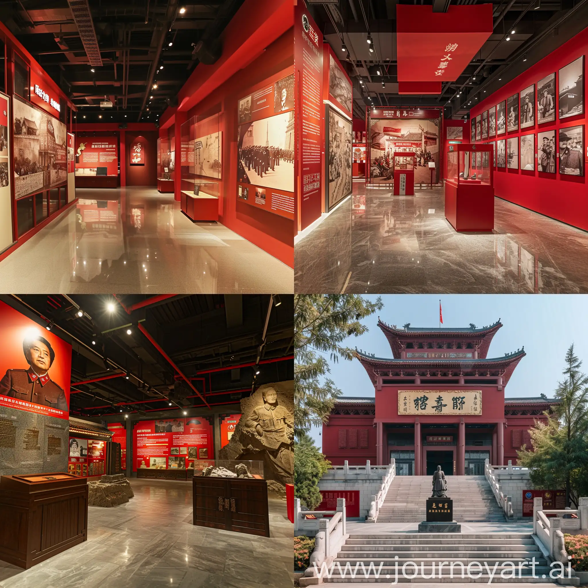 红色史迹陈列展厅，主题为丰碑长在，英明永存。讲述泉州革命史