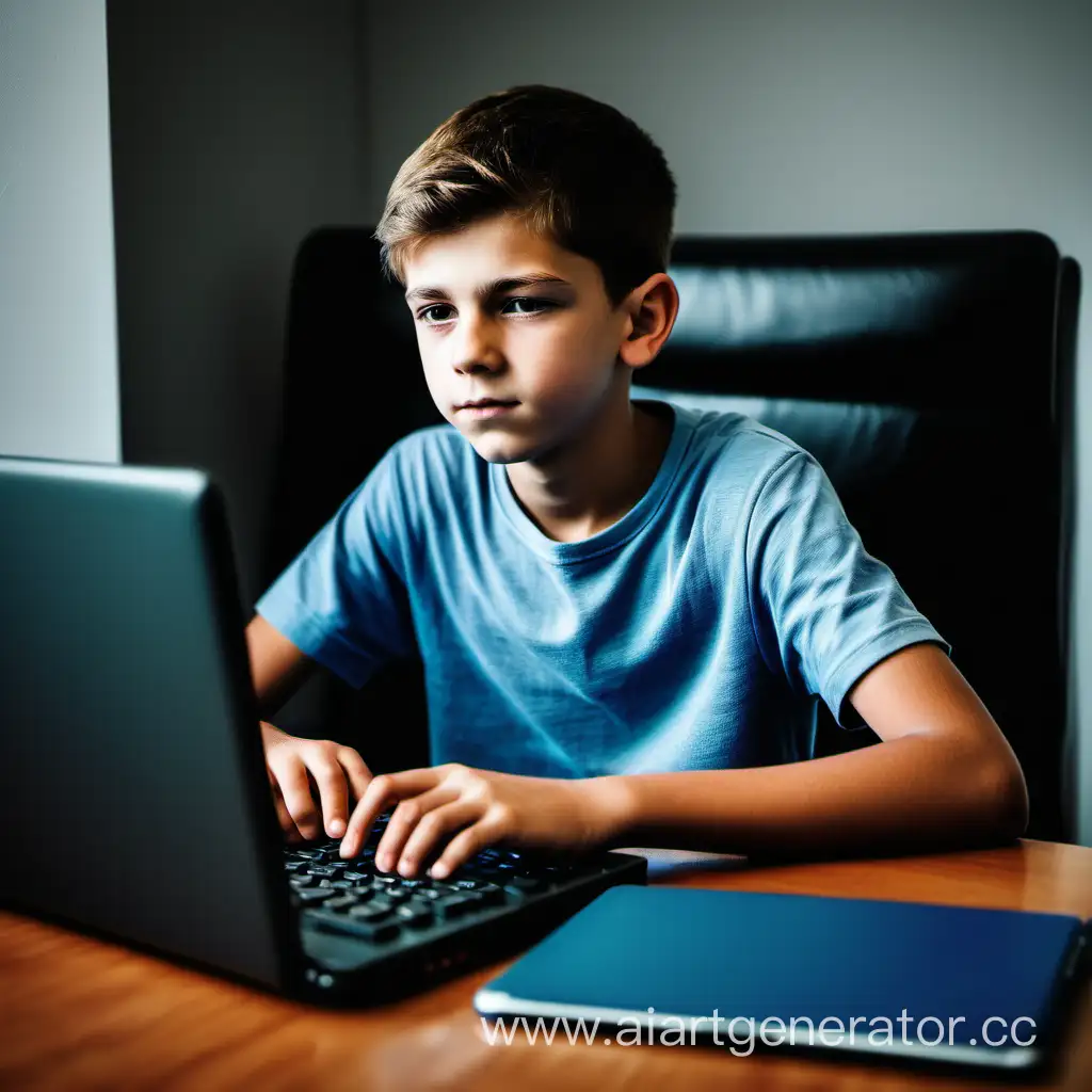 Мальчик 13 лет программирует