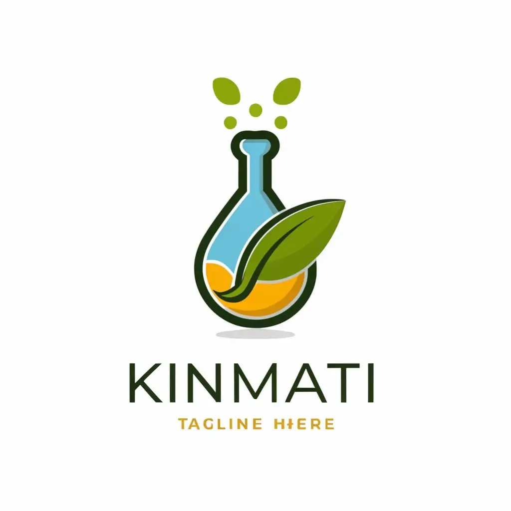 logo, FERMENTATION OF PLANT MATERIAL WITH BACTERIA, with the text "KINMATI", typography, be used in Technology industry