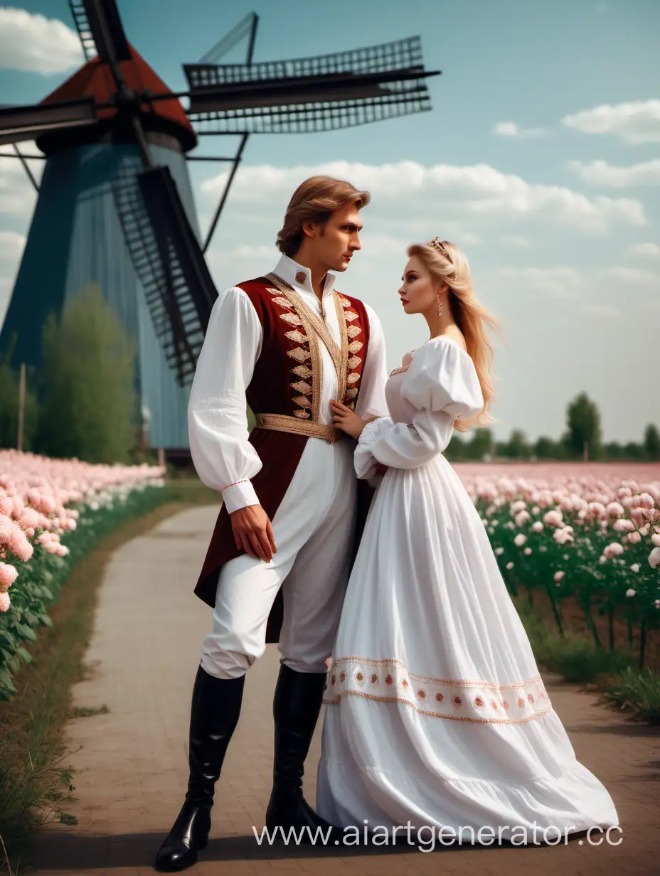 Russian-Prince-and-Maiden-by-the-Windmill