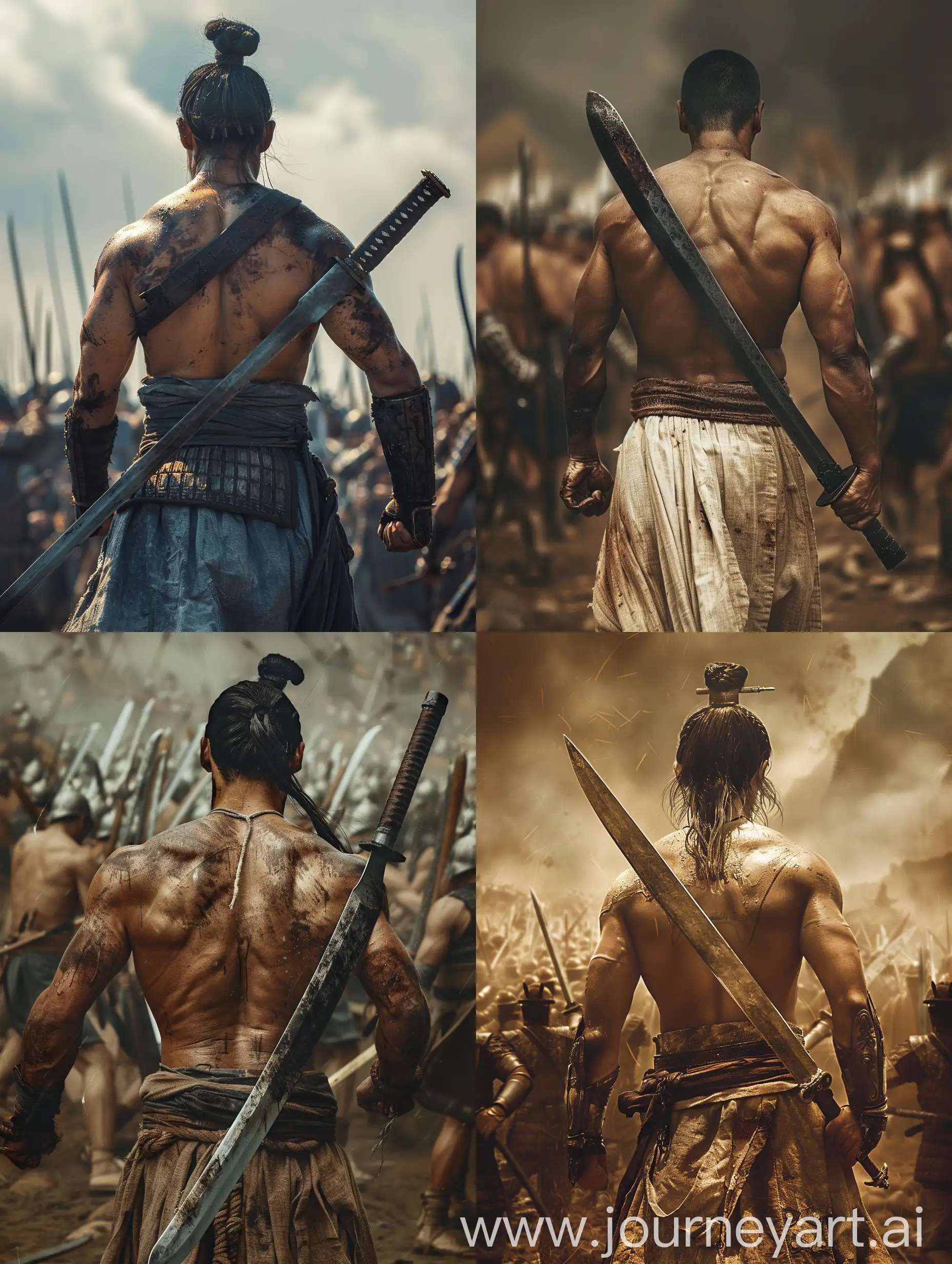 Dominant-Chinese-Warrior-Amidst-Charging-Ancient-Army