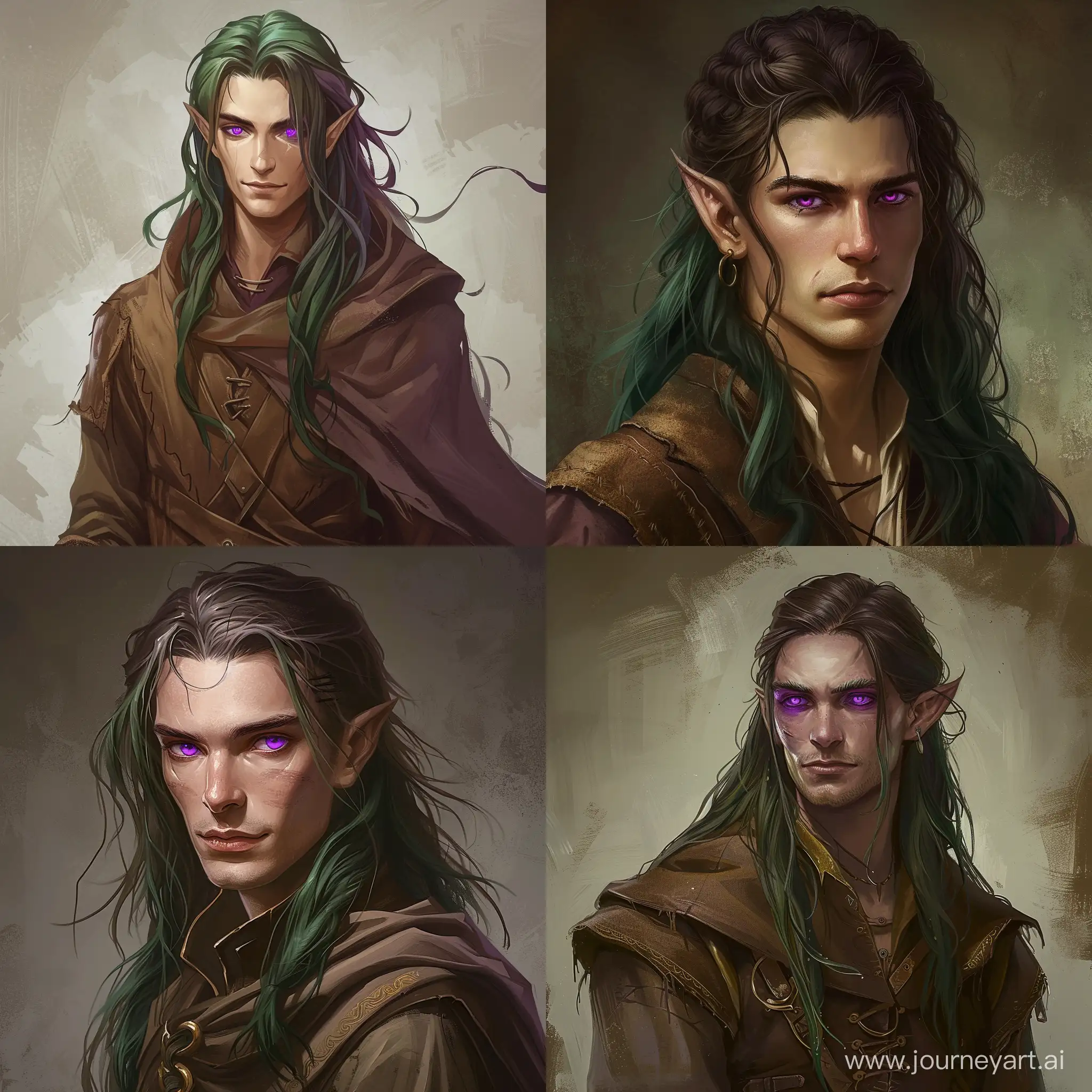 Enigmatic-Male-Mage-in-Minimal-Clothing-with-Long-Green-Hair
