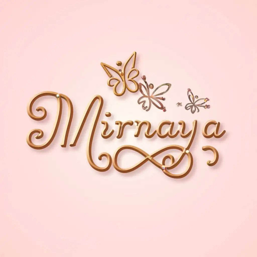 LOGO-Design-for-Mirnaya-Accessories-Chic-Pink-Gold-with-Butterfly-and-Heart-Shapes