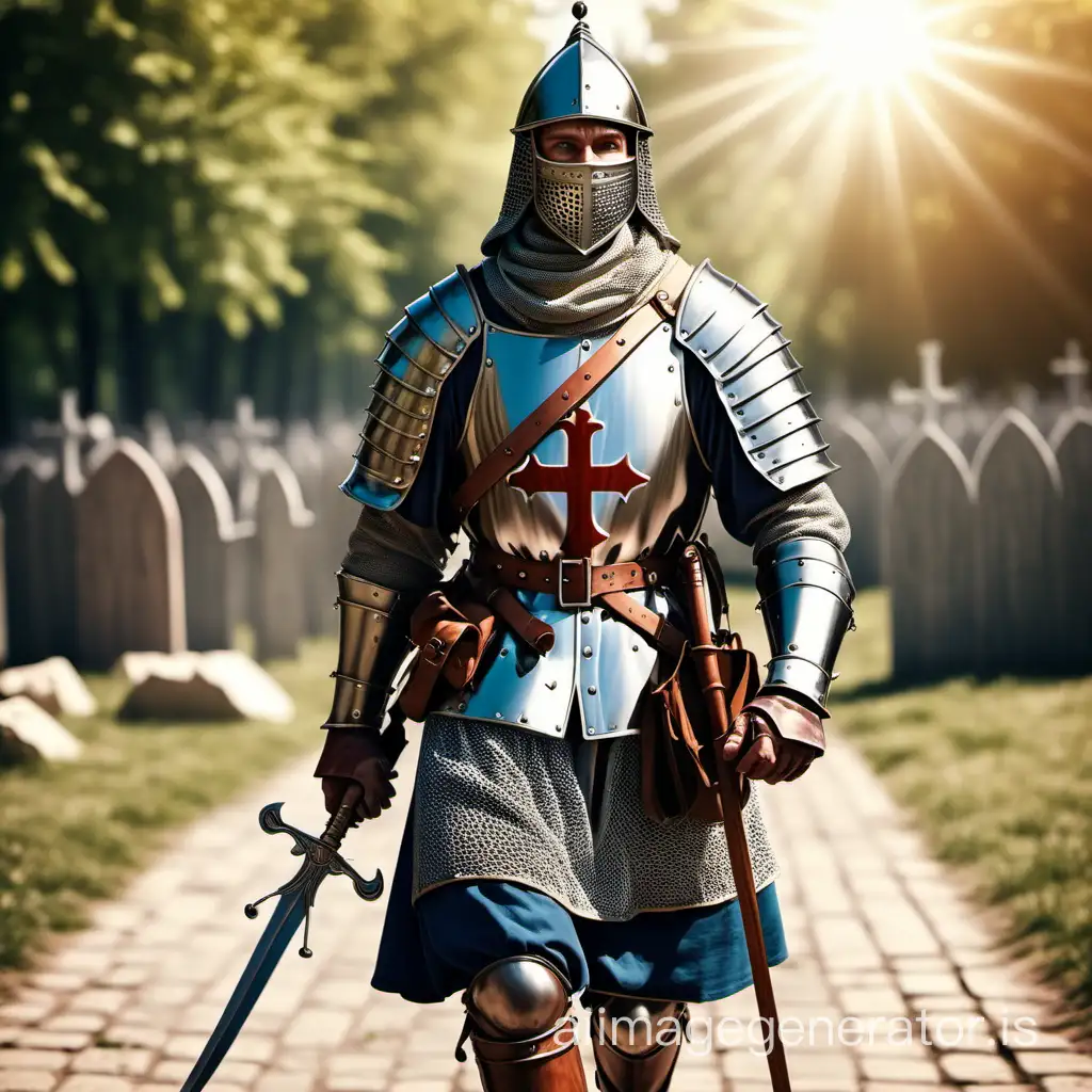 Medieval-Christian-Soldier-Confronts-Modern-Degeneracy-on-a-Sunny-Day