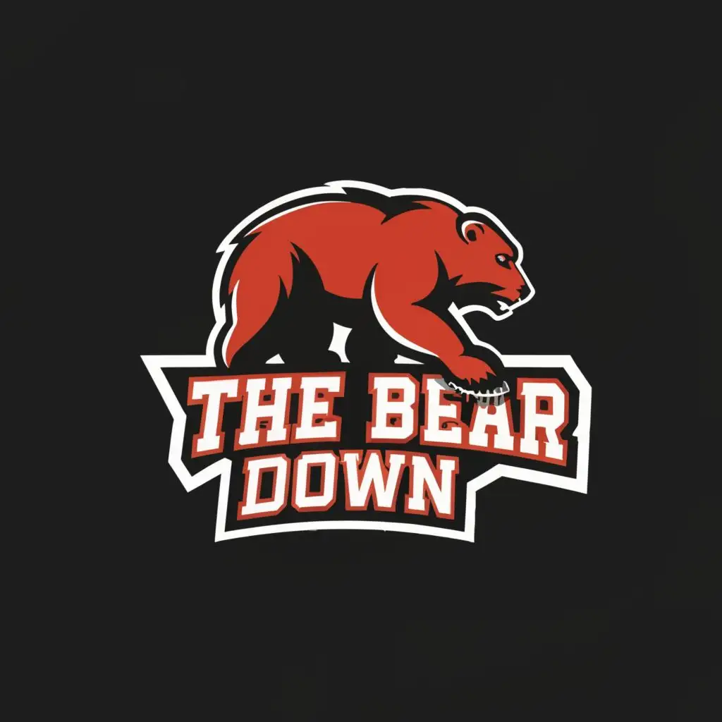 LOGO-Design-For-The-Bear-Down-Dynamic-American-Football-Theme-with-Bold-Typography-in-Sports-Fitness-Industry