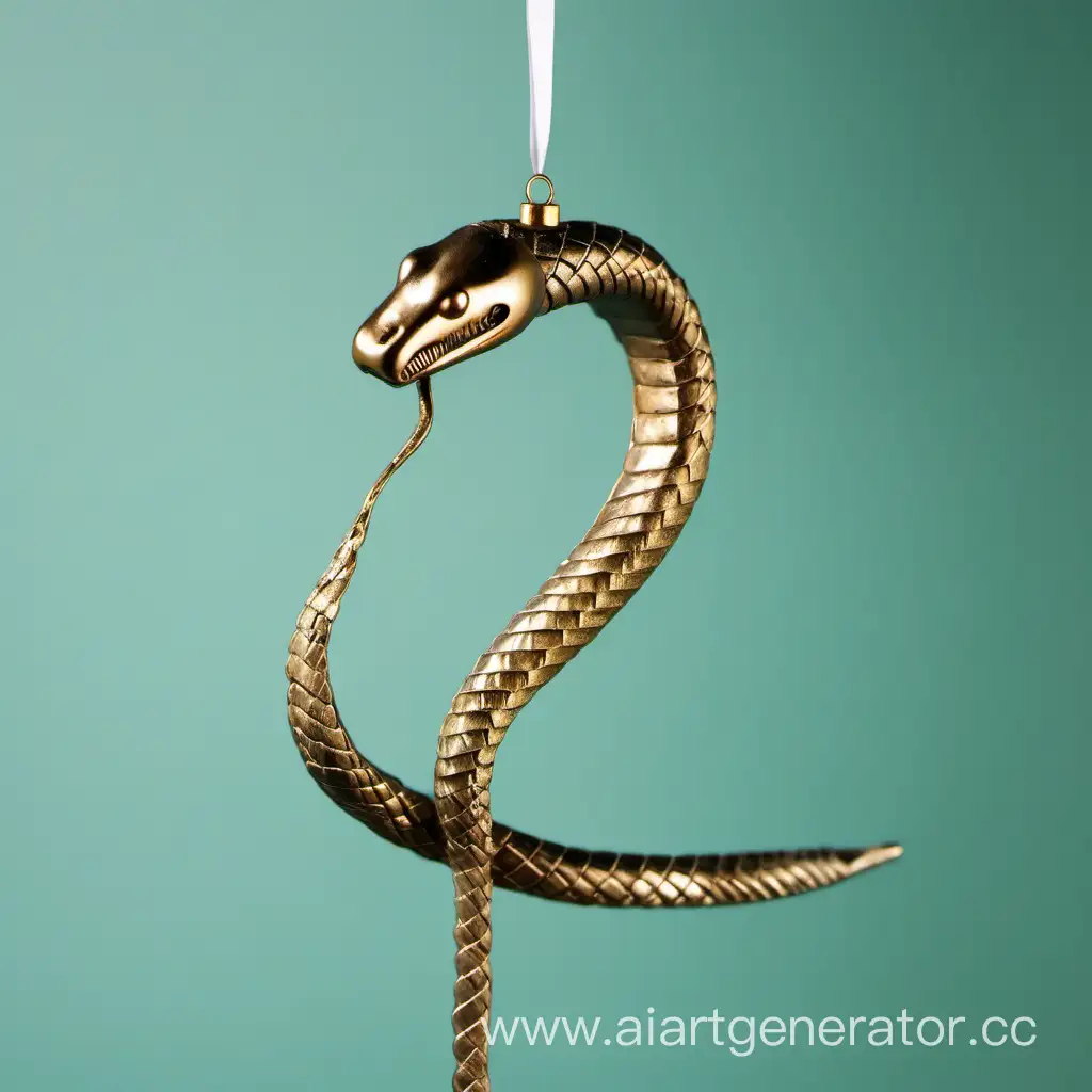 елочная игрушка: металлический змей из шампура