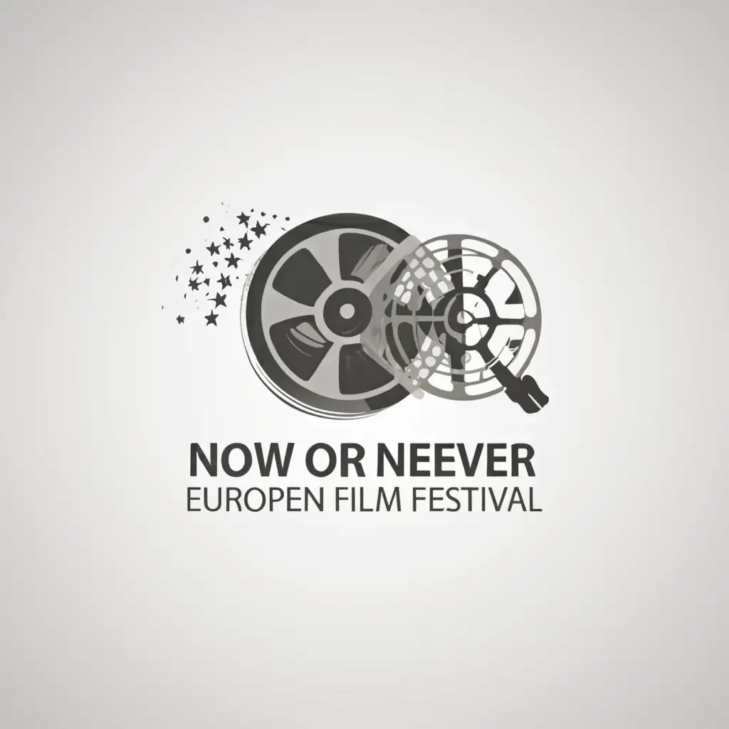 a logo design,with the text "Now or Never European Film Festival", main symbol:film festival,Moderate,be used in Entertainment industry,clear background