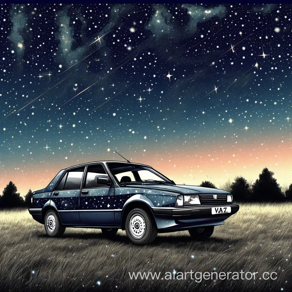VAZ21099-Under-Starry-Sky