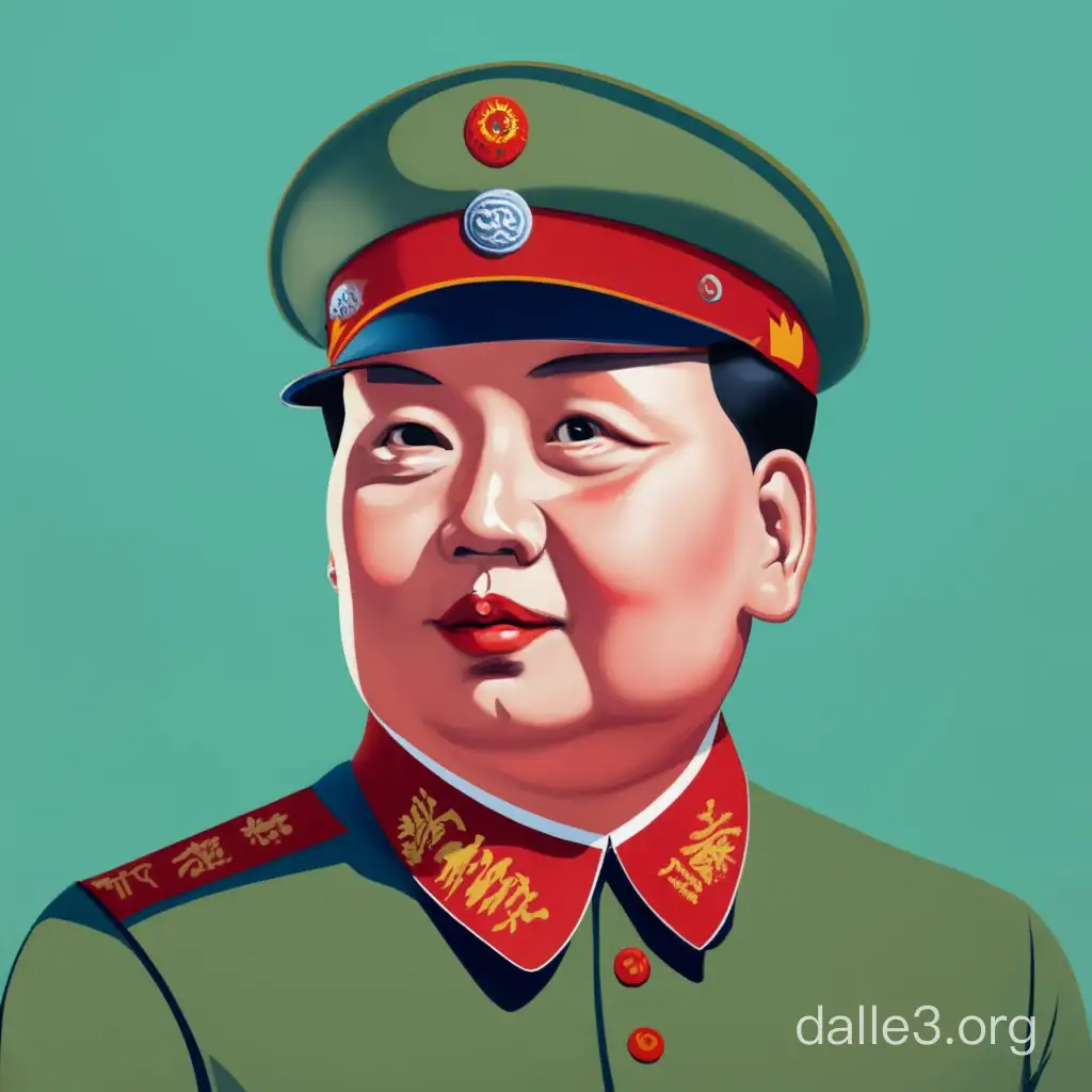 mao zedung cute propaganda poster