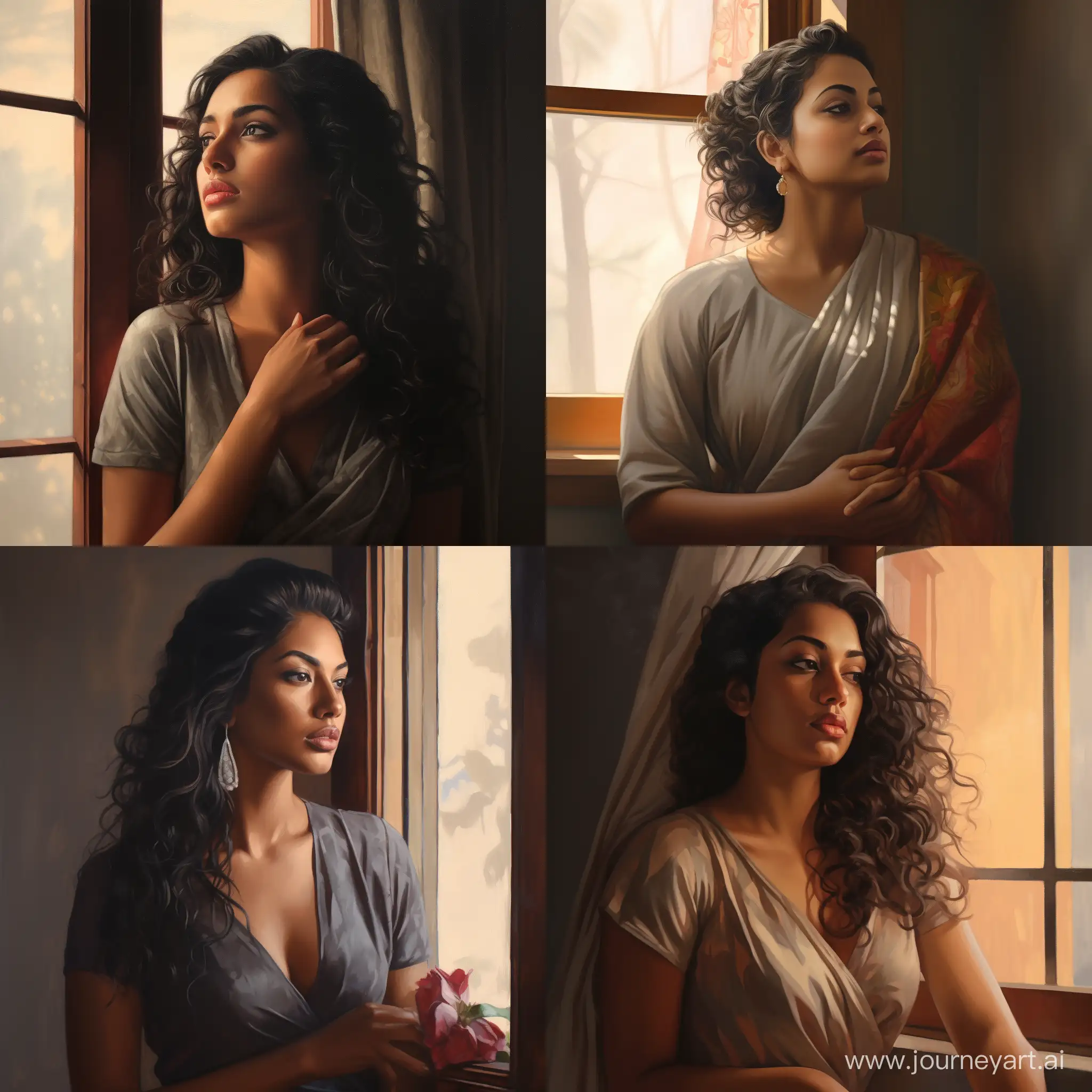 Serene-Sigiri-Lalana-by-the-Window-Expressions-of-Love-and-Calmness-in-Ultra-Realistic-Art