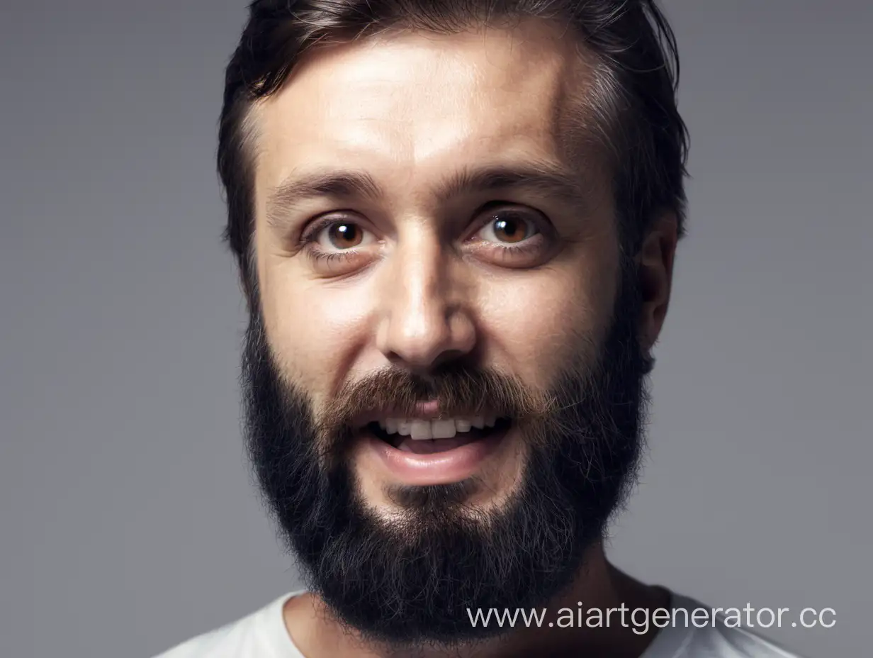 man showing his beard 