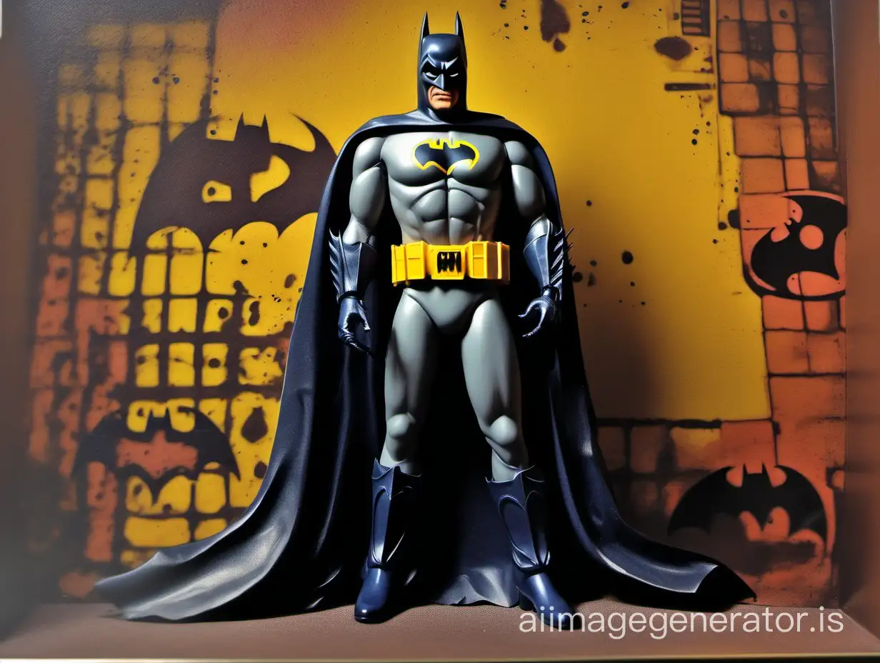 Painting of a 1970s Batman action figure, mannerist art style, mannerism