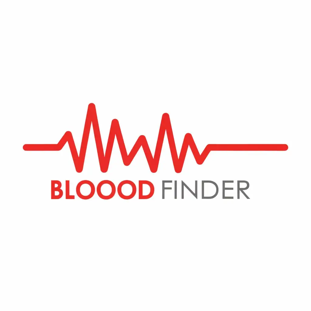 a logo design,with the text "Blood Finder", main symbol:Heart Beat,Moderate,be used in Medical Dental industry,clear background