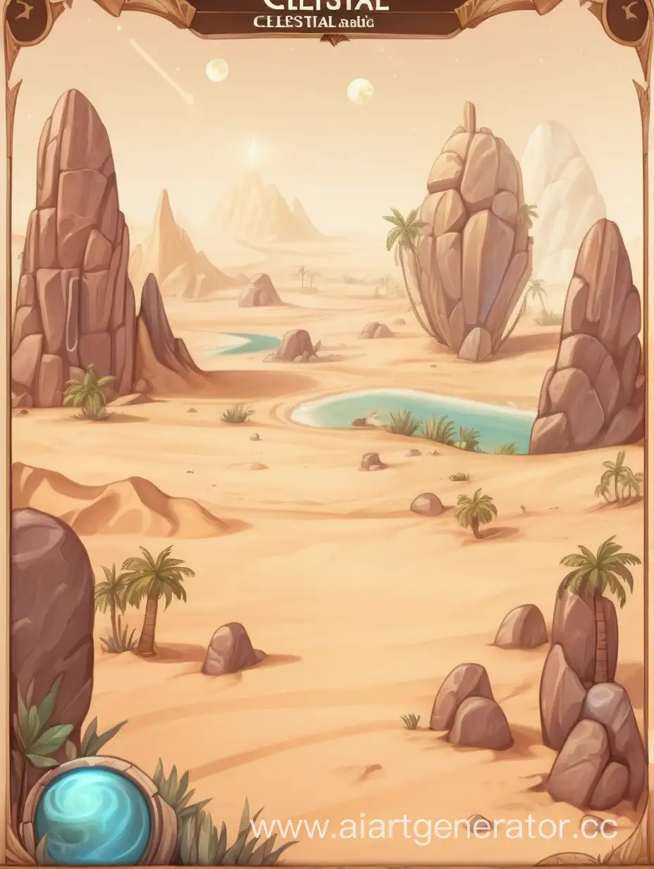 меню для игры в котором нужно нажимать на небесный остров в стиле пустыни и шахты