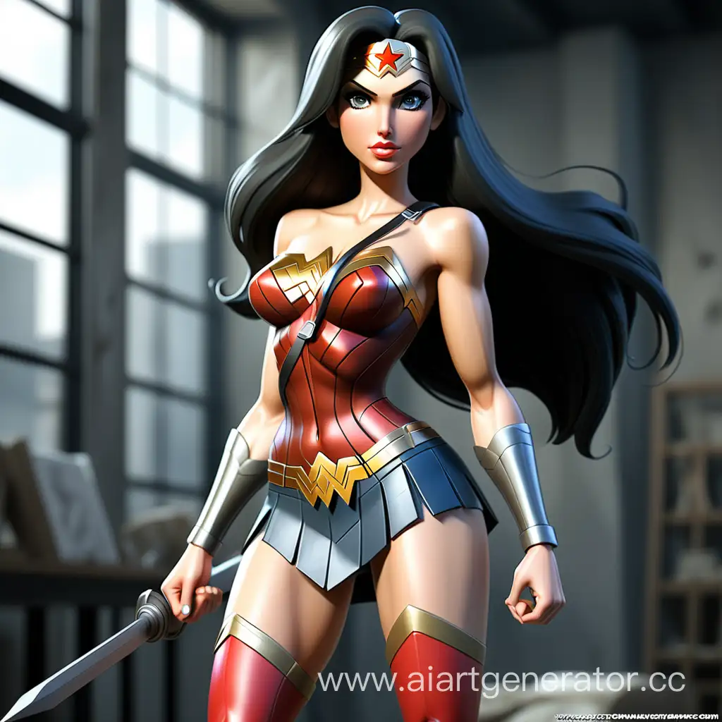 Sultry-Superheroine-with-Long-Legs-3D-Rendering-Inspired-by-Wonder-Woman-and-Tifa