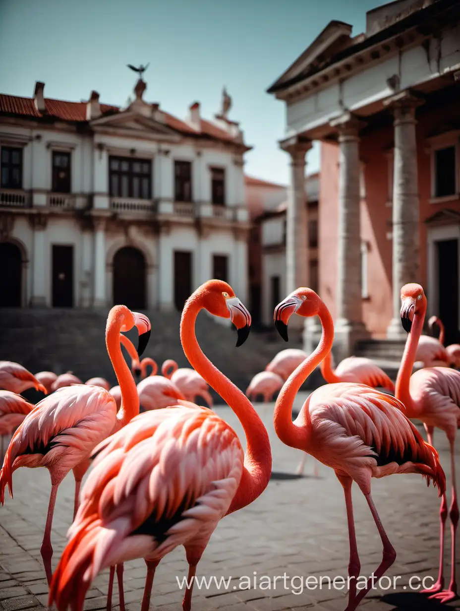 Graceful-Pink-Flamingos-Amidst-Toropets-Historic-Beauty